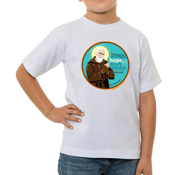 St. Padre Pio "Pray, Hope, & Don’t Worry" T-Shirt - Image 4