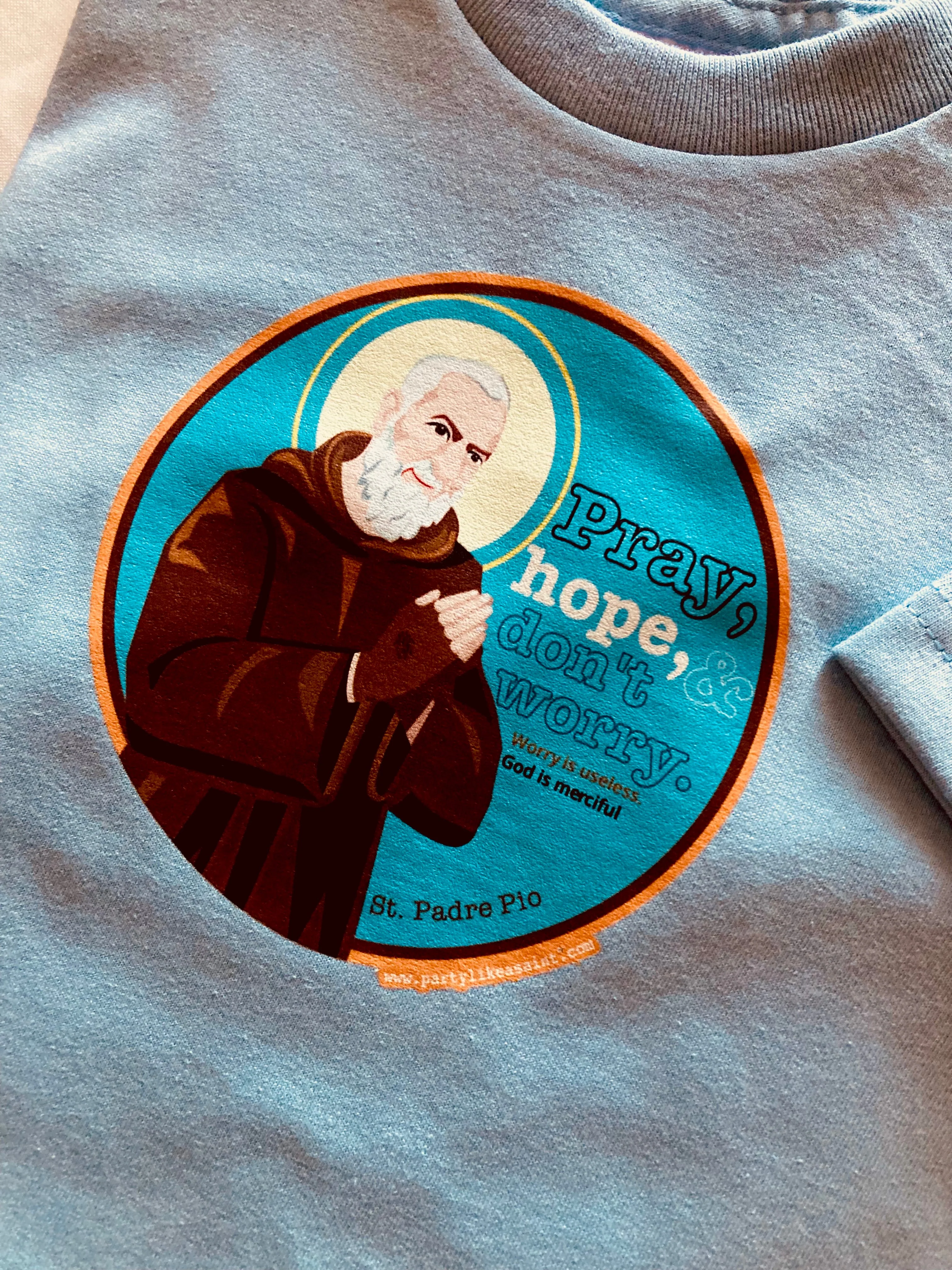 St. Padre Pio "Pray, Hope, & Don’t Worry" T-Shirt - Image 5