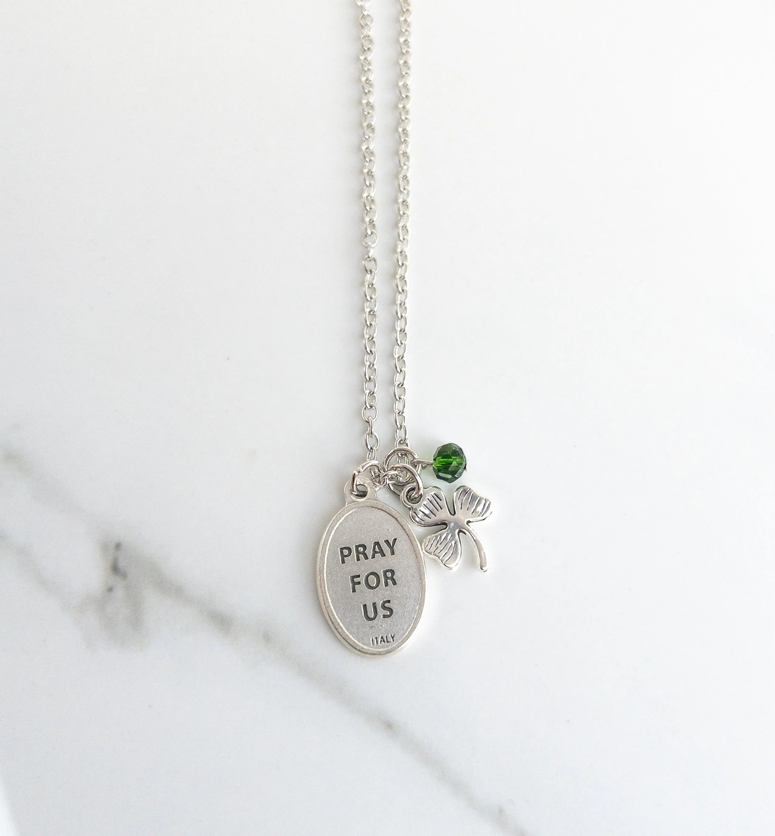 St Patrick and Shamrock Necklace - Image 2
