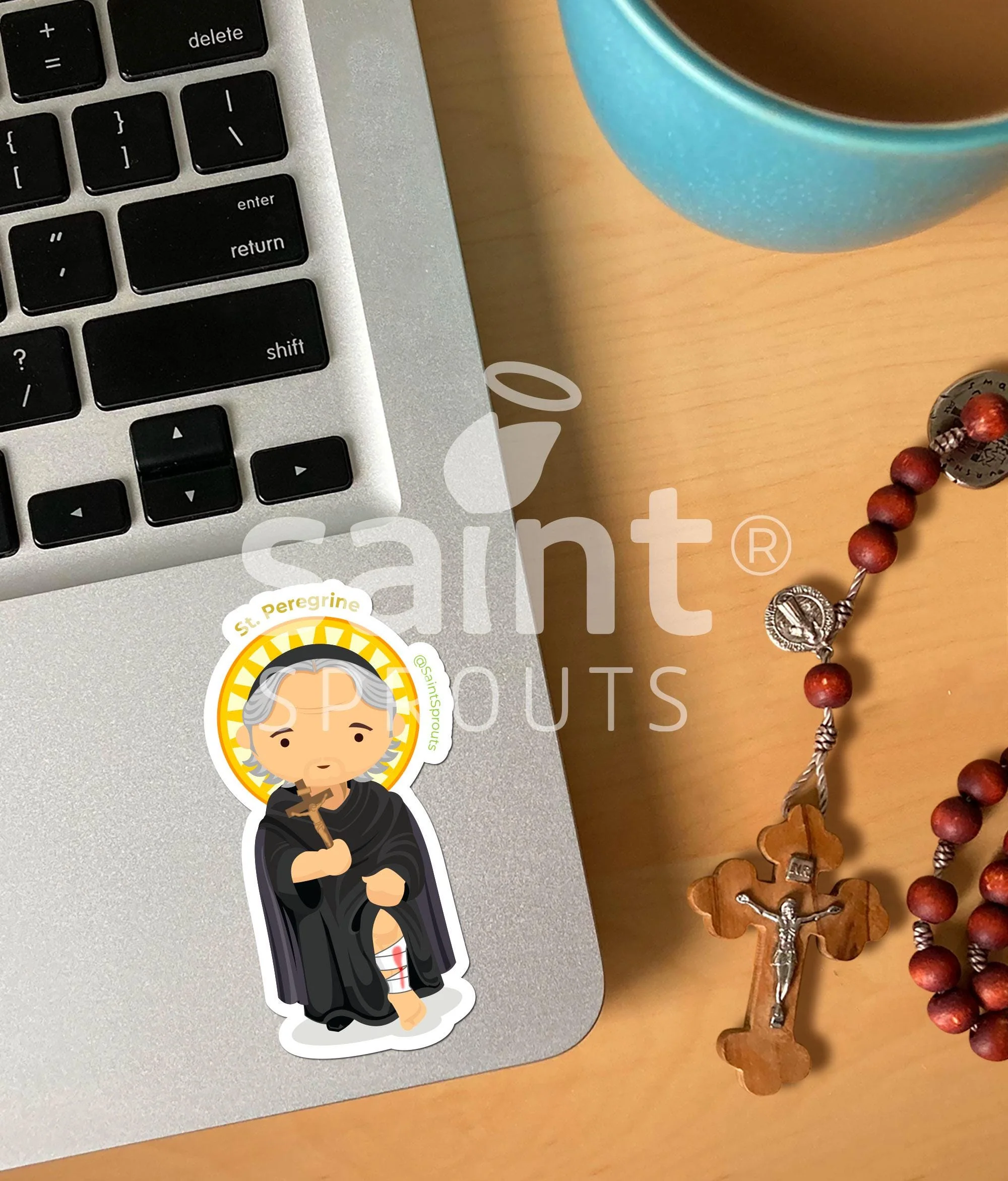 St. Peregrine Sticker - Image 2