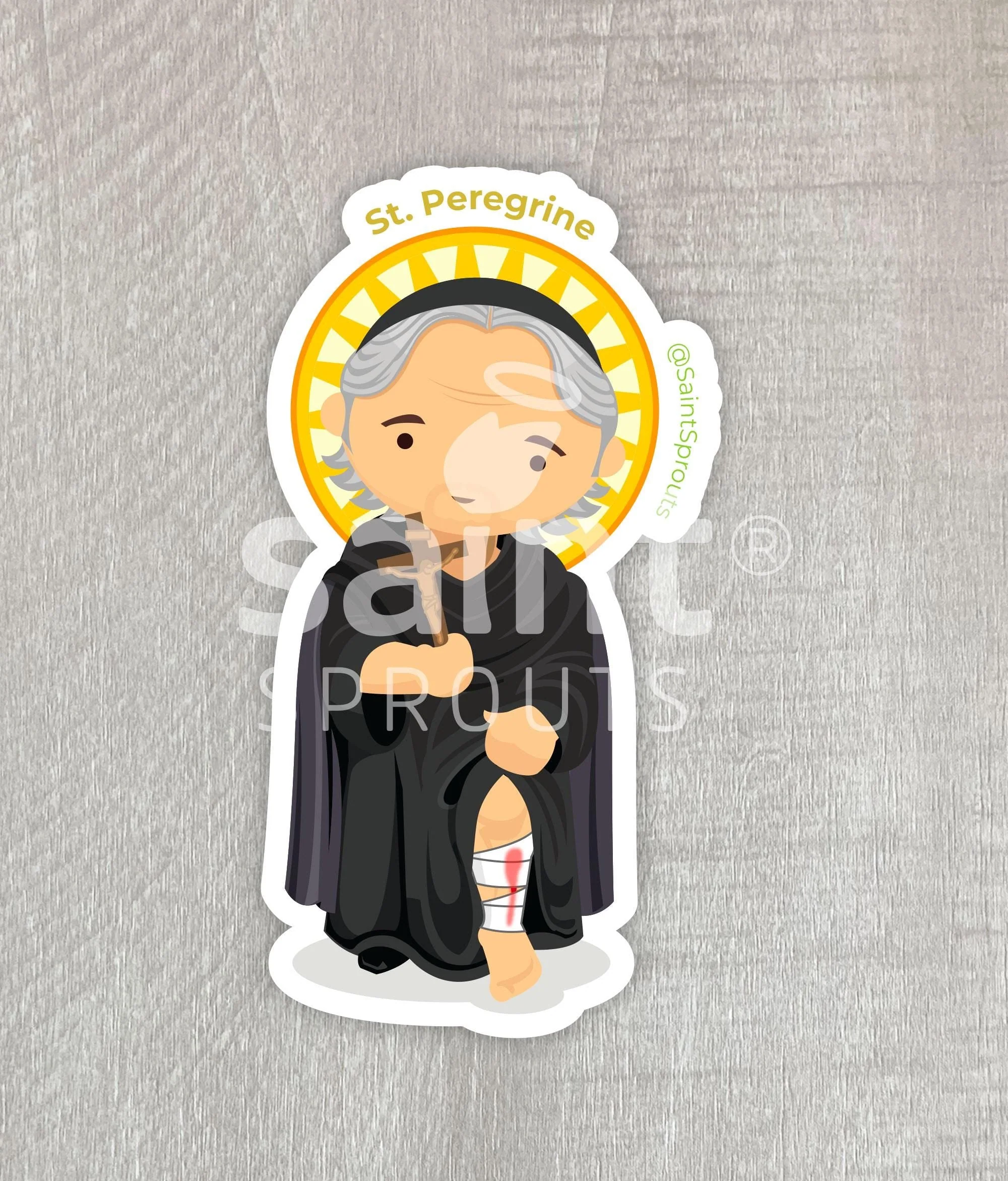 St. Peregrine Sticker - Image 4