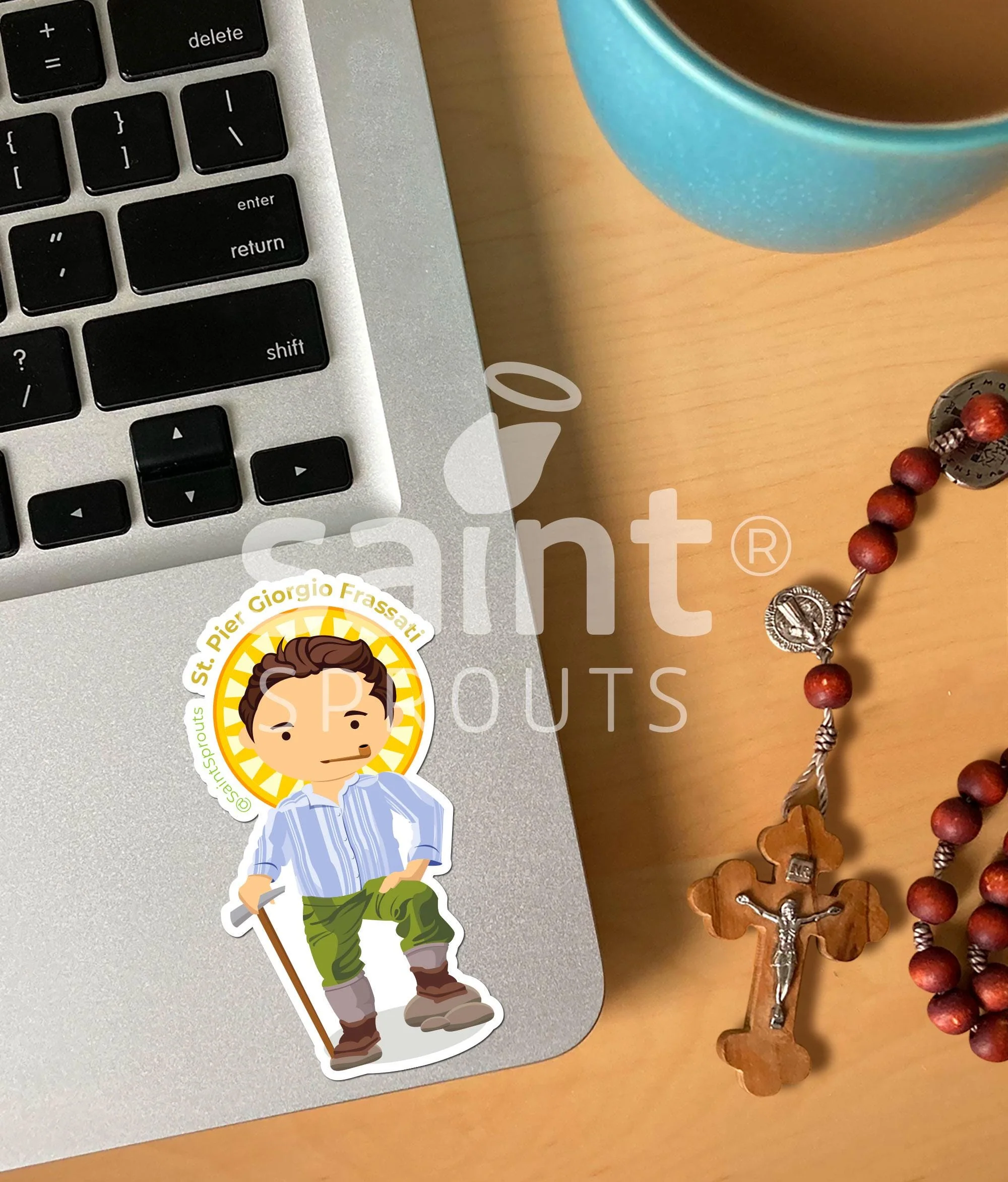 St. Pier Giorgio Frassati Catholic Sticker – “Verso l’Alto” Inspiration for Youth - Image 2