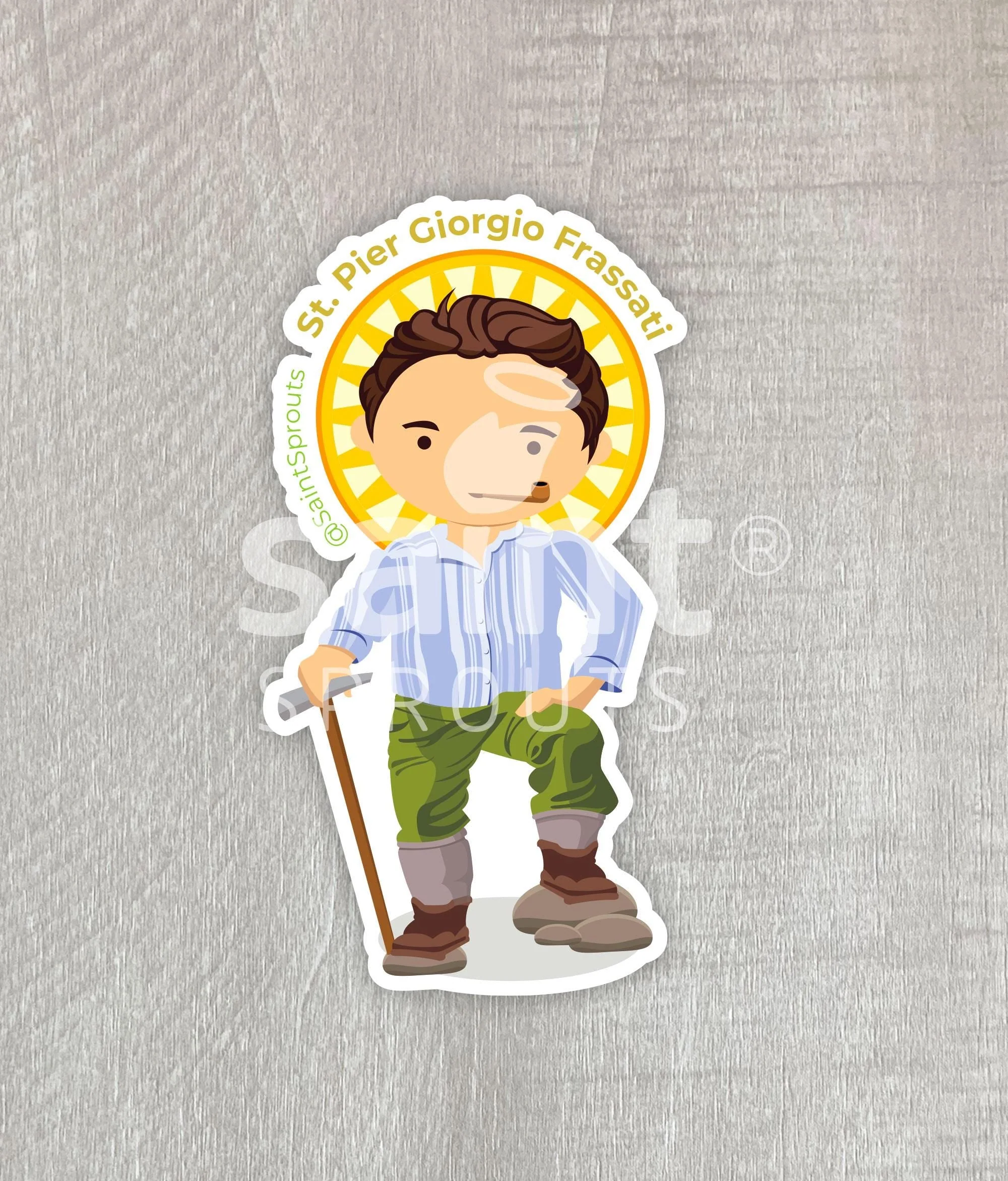 St. Pier Giorgio Frassati Catholic Sticker – “Verso l’Alto” Inspiration for Youth - Image 4