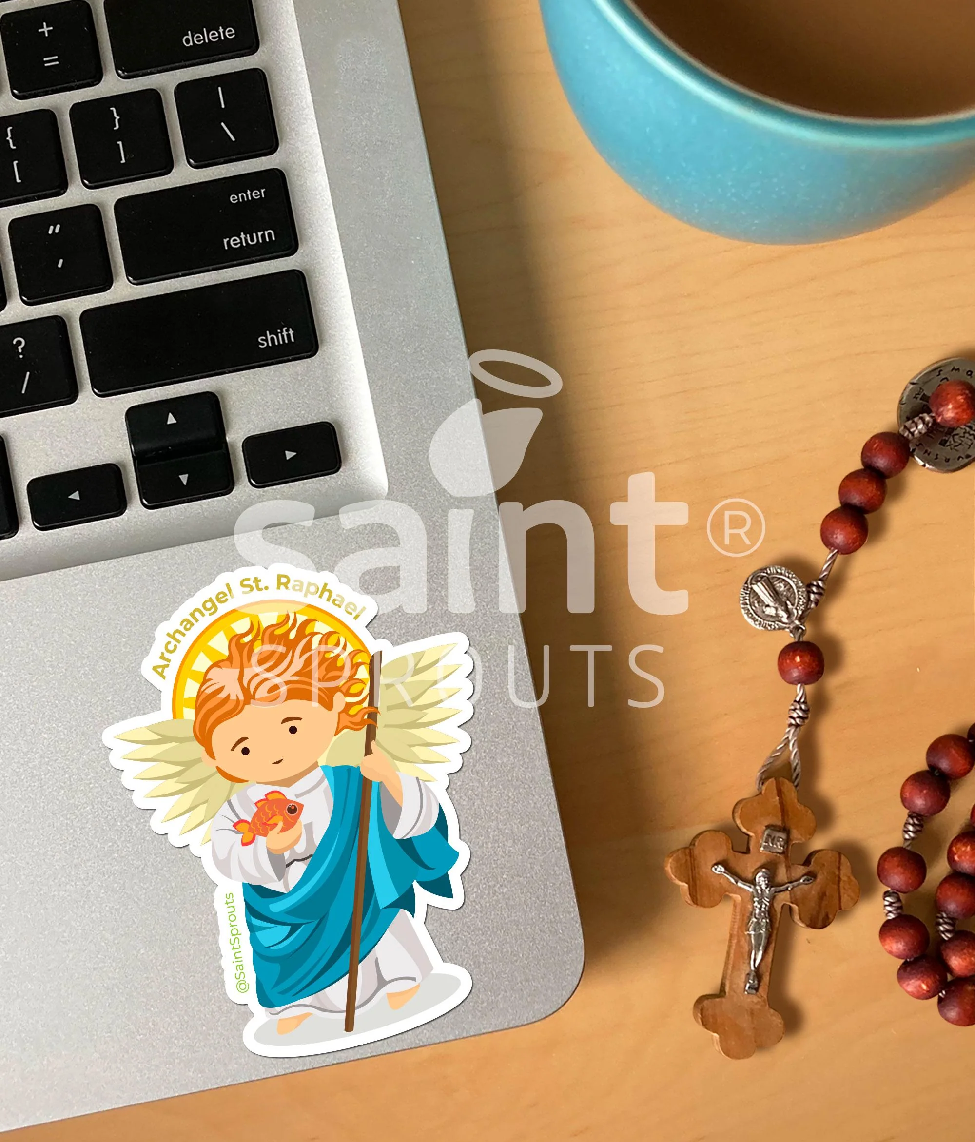 St. Raphael the Archangel Catholic Sticker – Divine Healer and Guide - Image 2