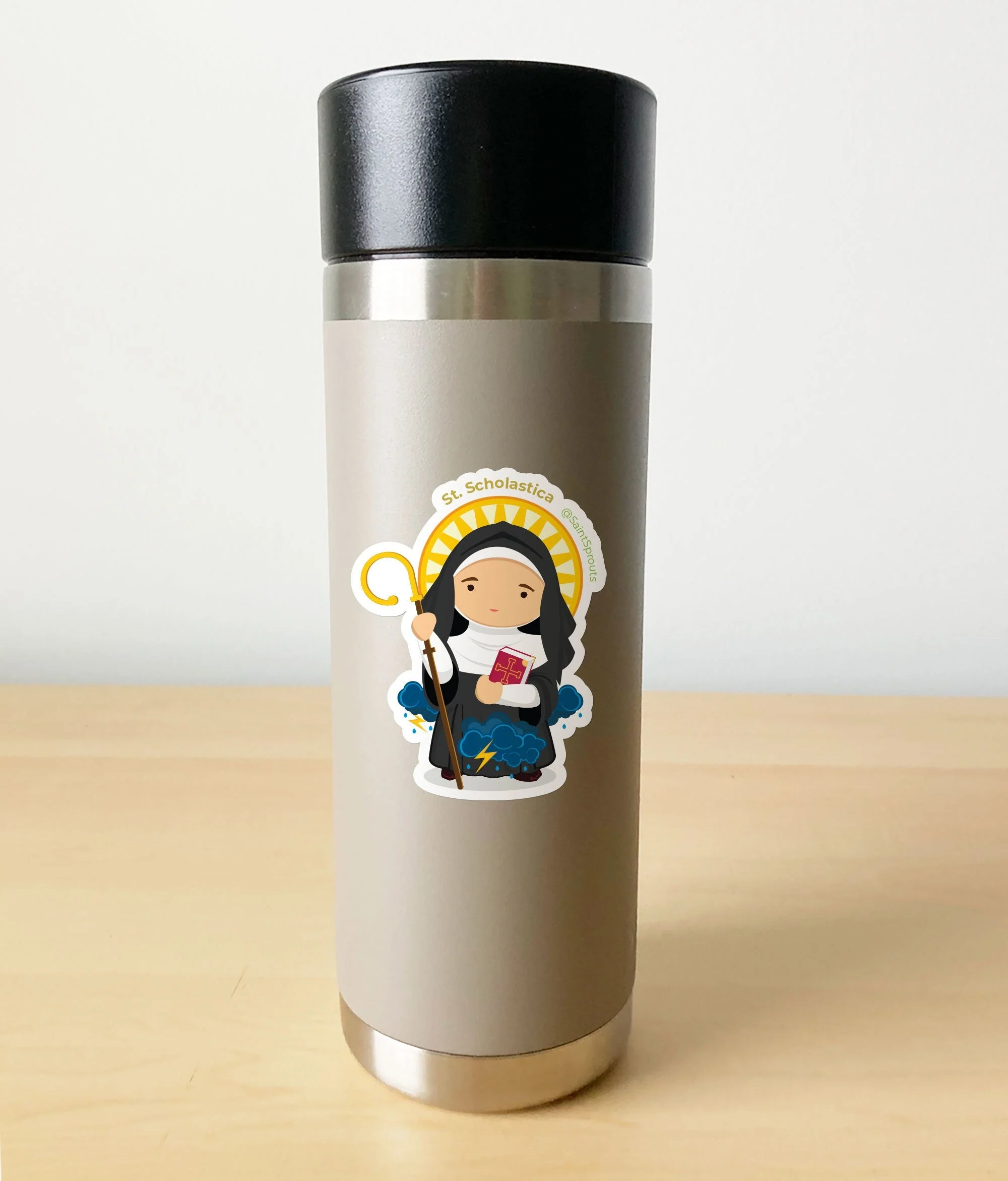 St. Scholastica Sticker - Image 3