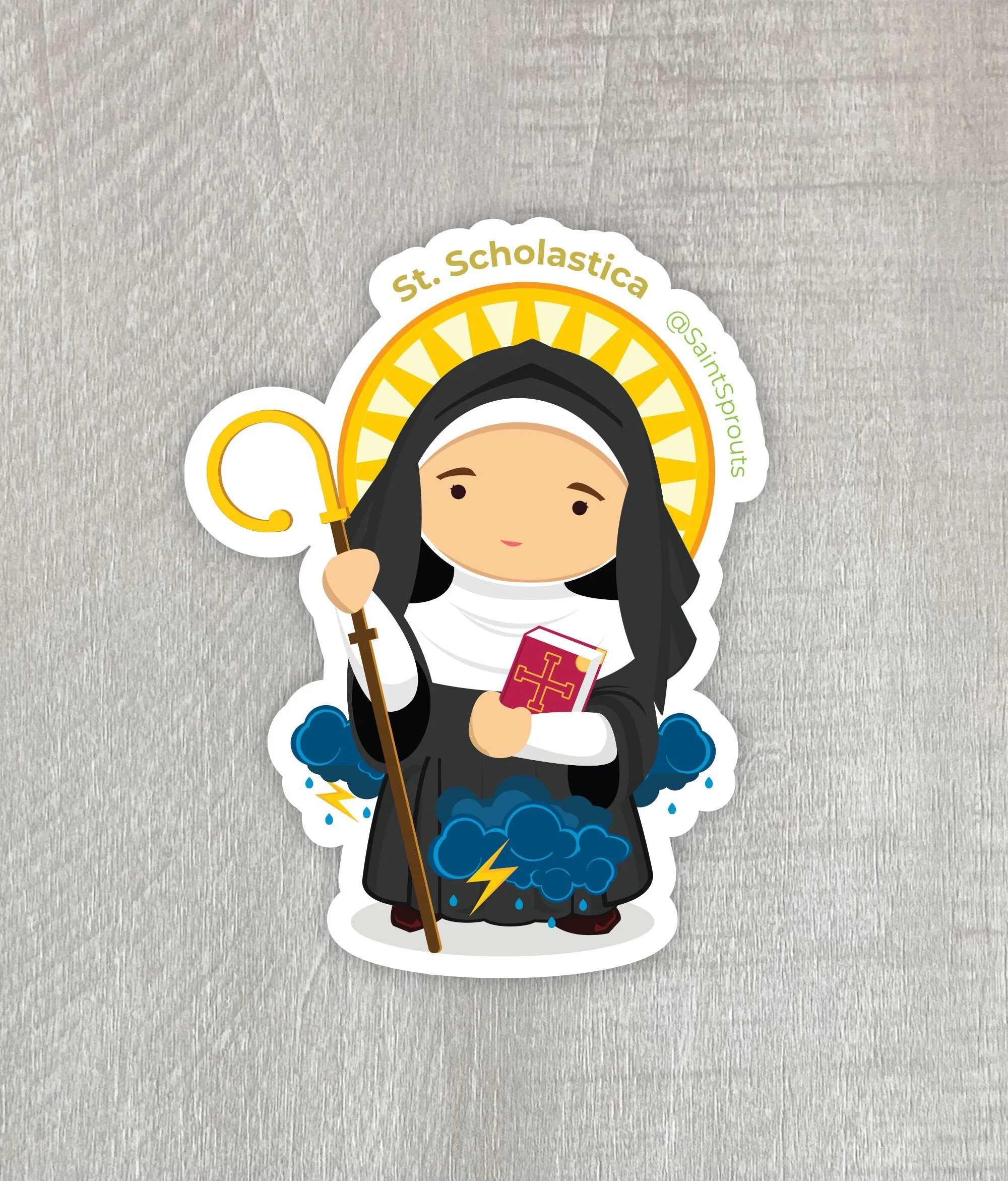 St. Scholastica Sticker - Image 4