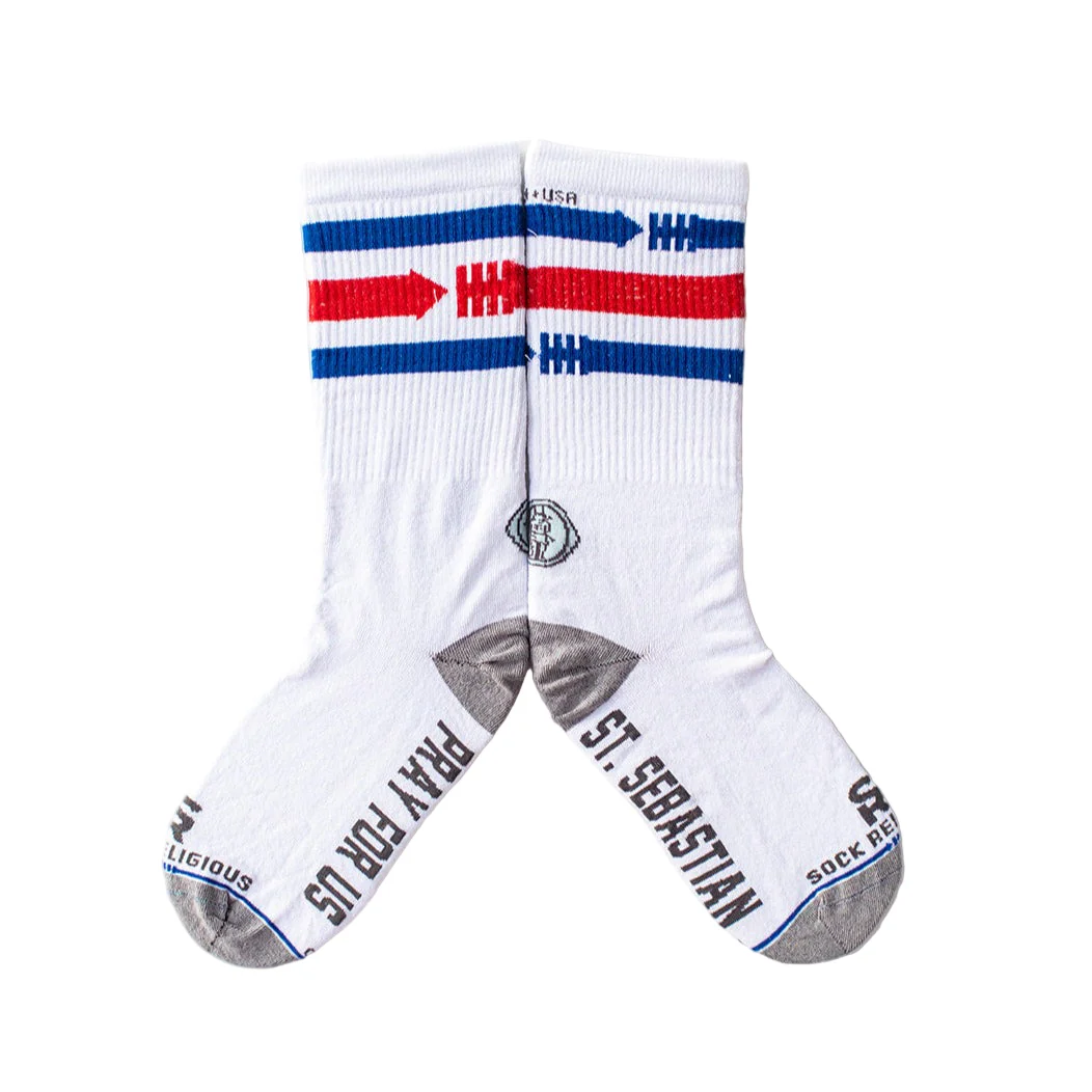 St. Sebastian - Patron of Athletes Kids Socks