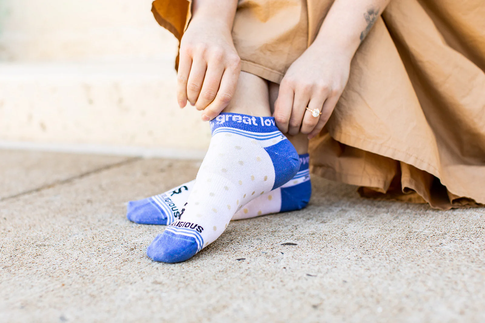 St. Teresa of Calcutta No Show Socks - Image 2
