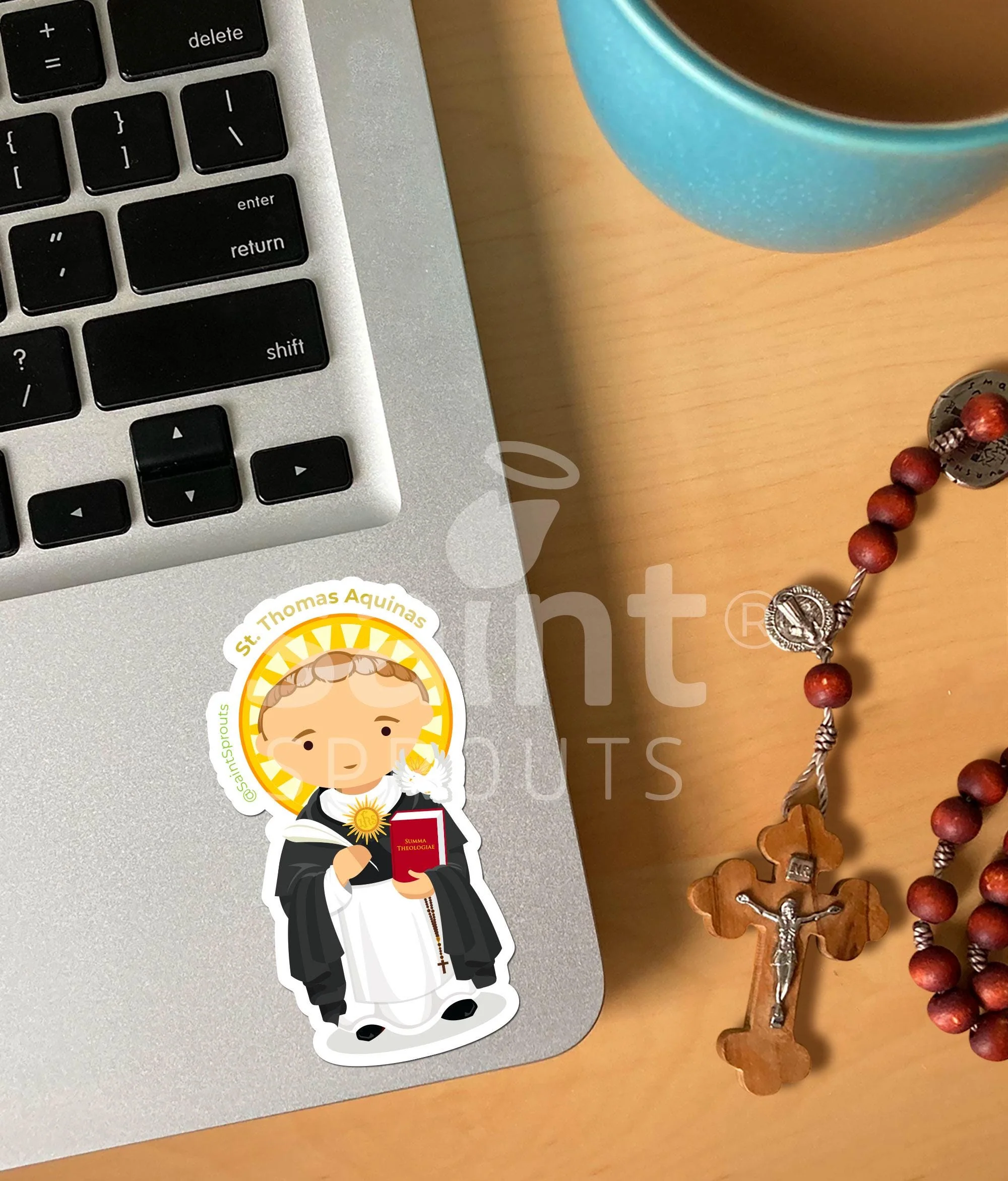 St. Thomas Aquinas Sticker - Image 2