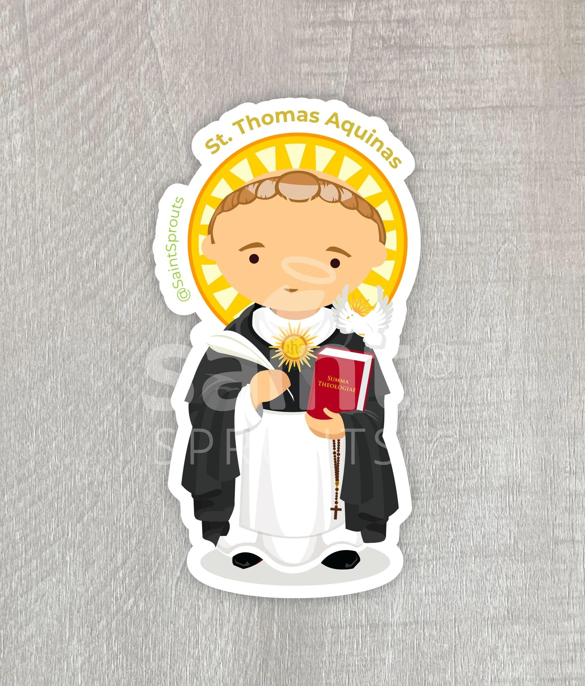 St. Thomas Aquinas Sticker - Image 4