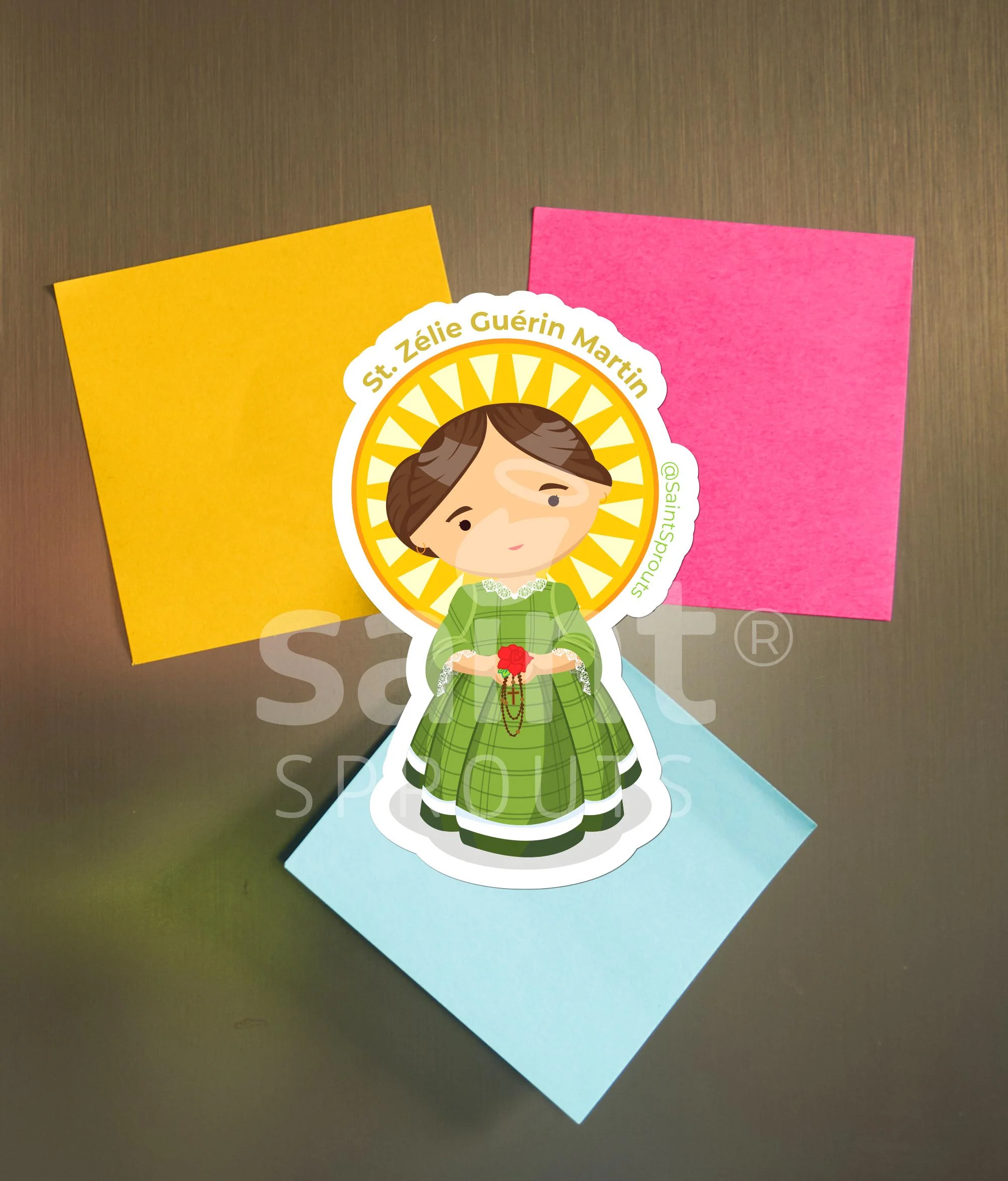 St. Zélie Martin Catholic Magnet – Holy Wife, Mother, and Lace Maker - Image 2