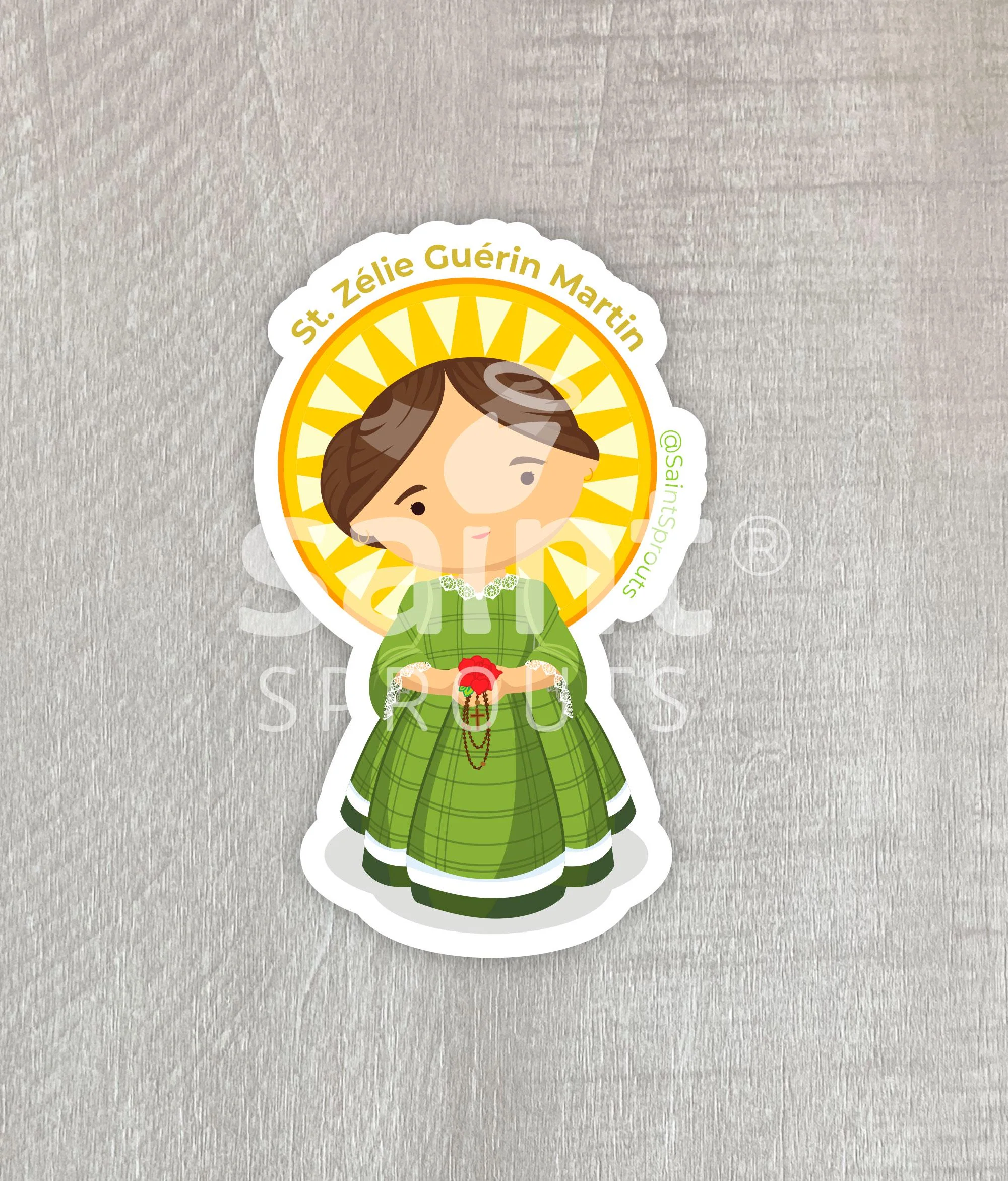 St. Zélie Martin Catholic Sticker – Holy Wife, Mother, and Lace Maker - Image 4