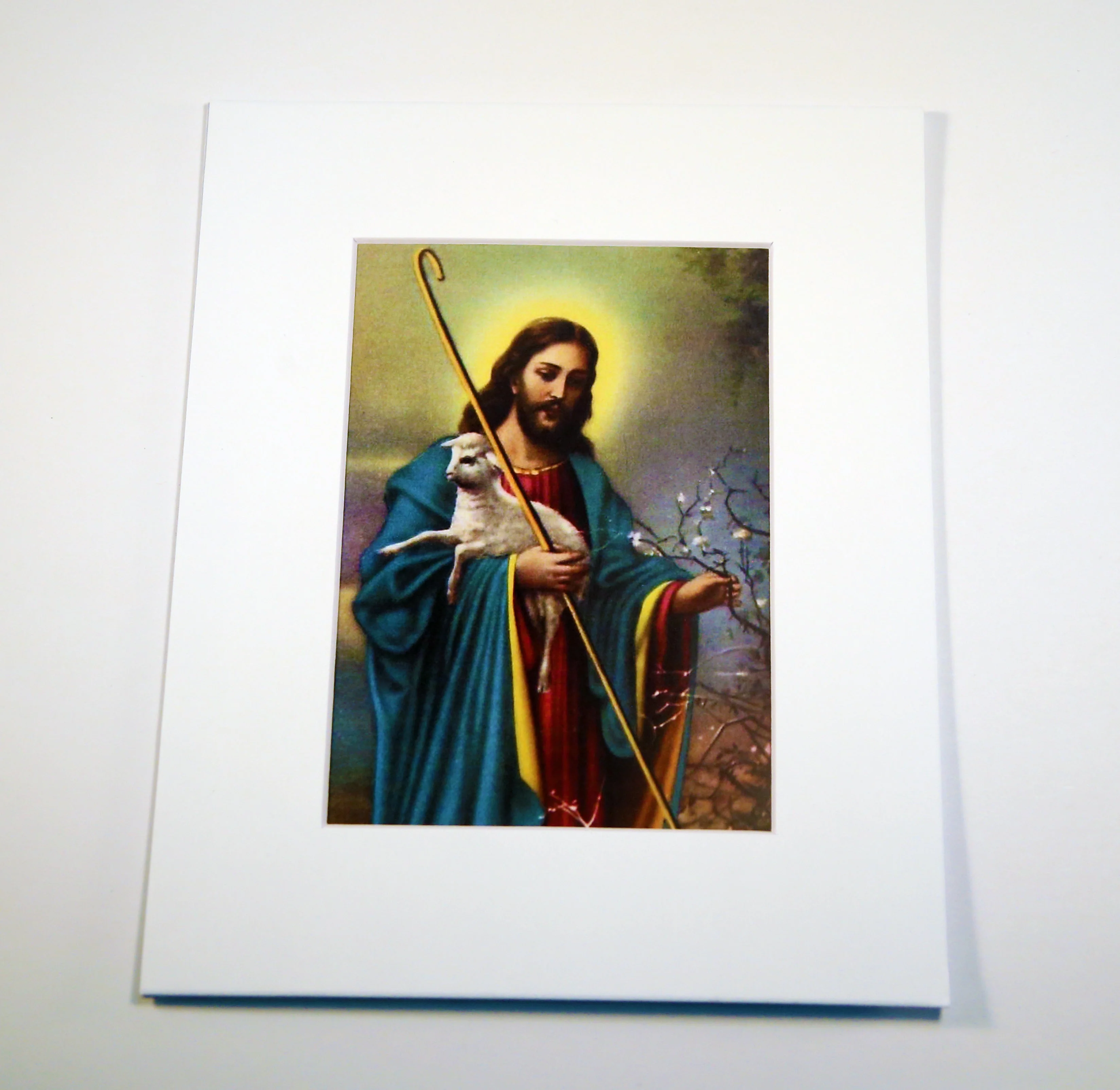 The Good Shepherd Print Blue 5X7