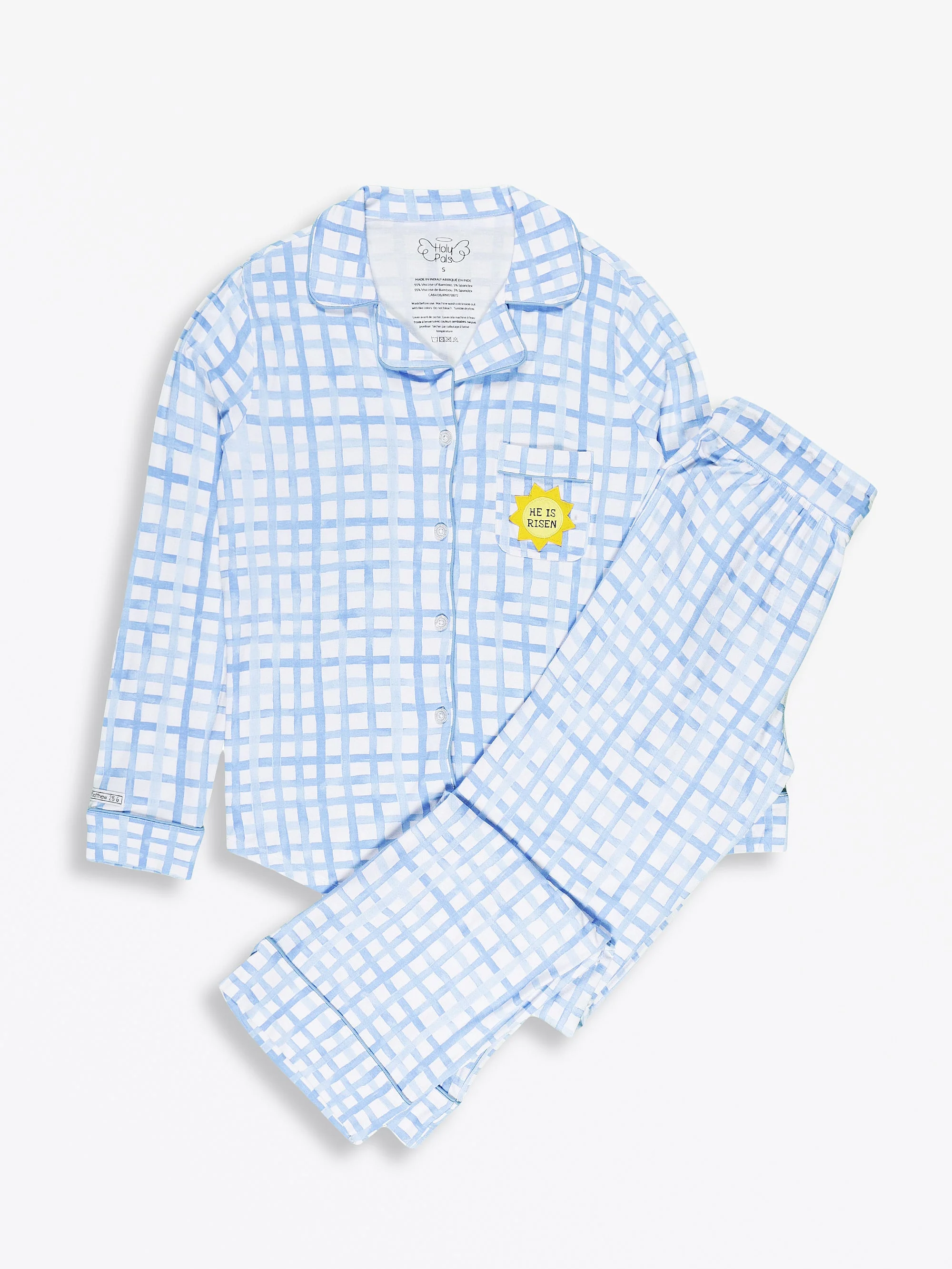 The Risen Son Womens PJ Notch Collar Set Bamboo - Image 2