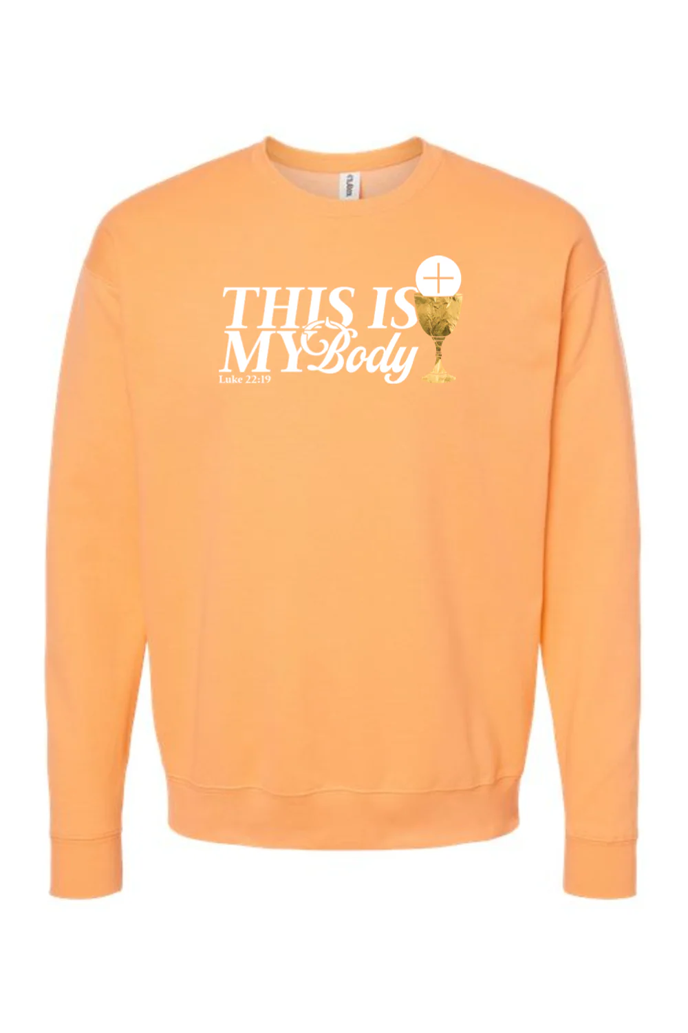 This is My Body, Chalice - Luke 22:19 Crewneck Sweatshirt - Image 2