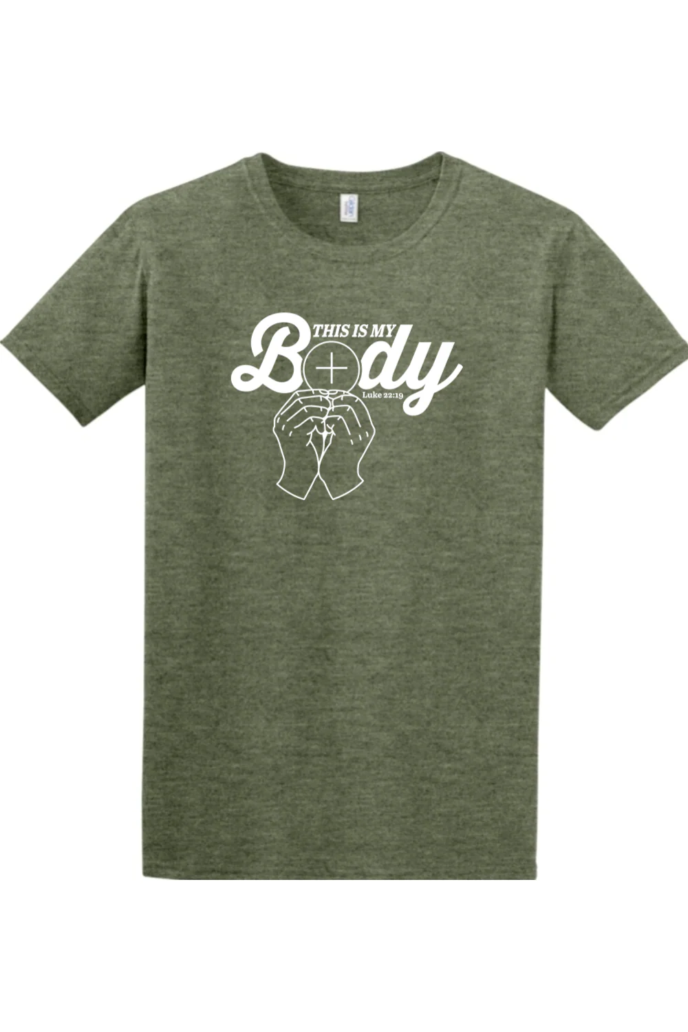 This is My Body - Consecration Luke 22:19 Adult T-Shirt - Image 2