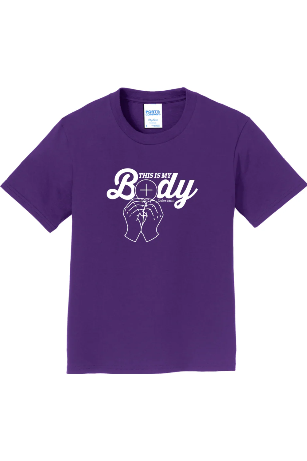 This is My Body Consecration - Luke 2219  - Youth T-Shirt - Image 4