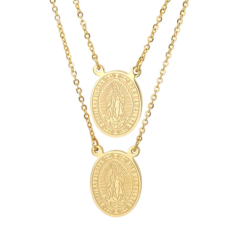 Virgin Mary Oval Scapular Necklace - Image 3