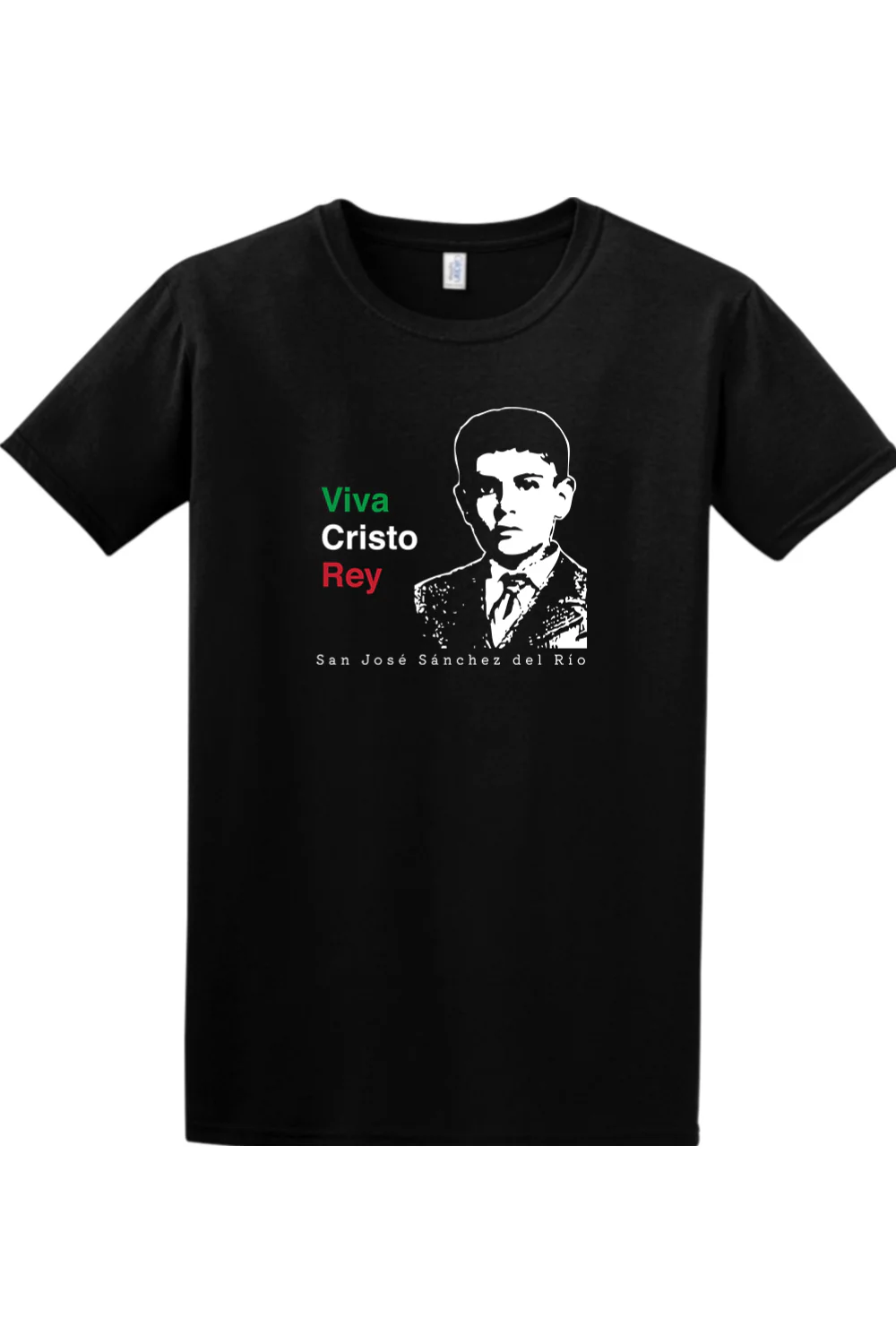 Viva Cristo Rey - St. Jose Sanchez del Rio Adult T-Shirt - Image 2