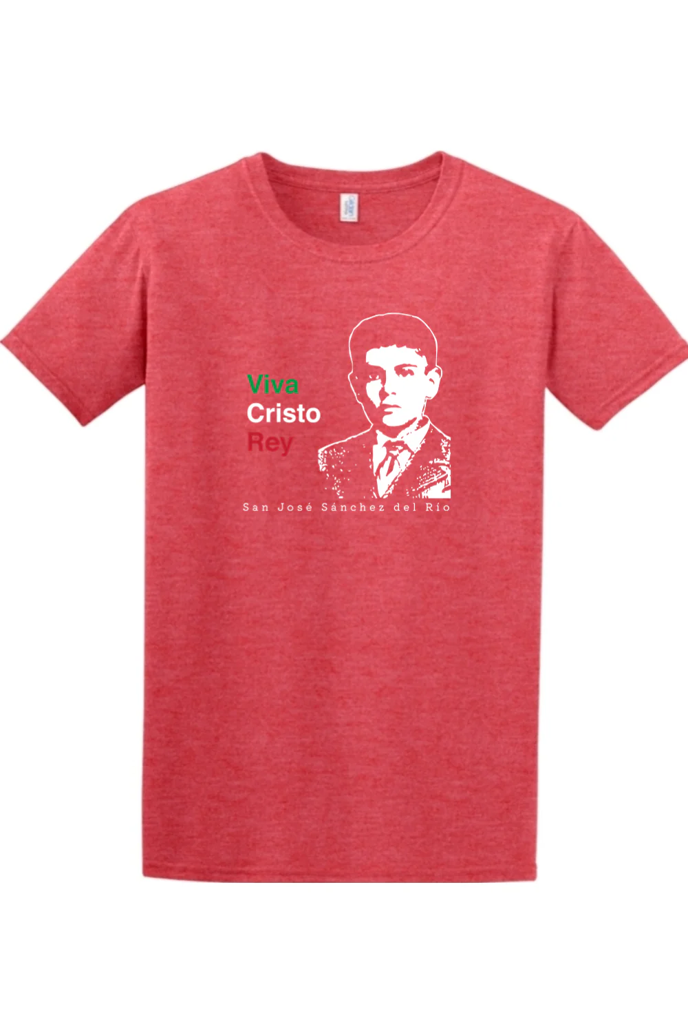 Viva Cristo Rey - St. Jose Sanchez del Rio Adult T-Shirt - Image 5
