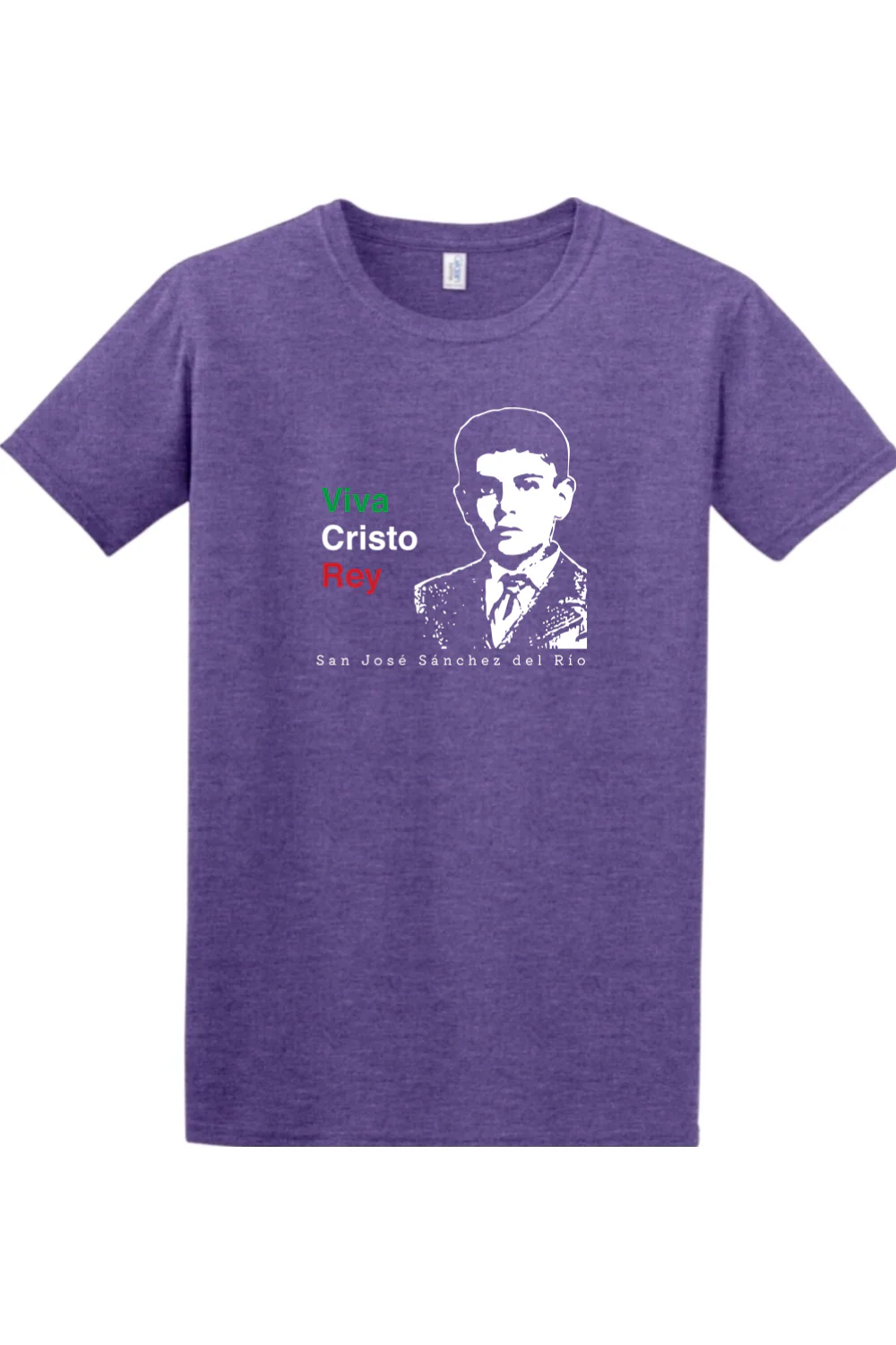 Viva Cristo Rey - St. Jose Sanchez del Rio Adult T-Shirt - Image 6