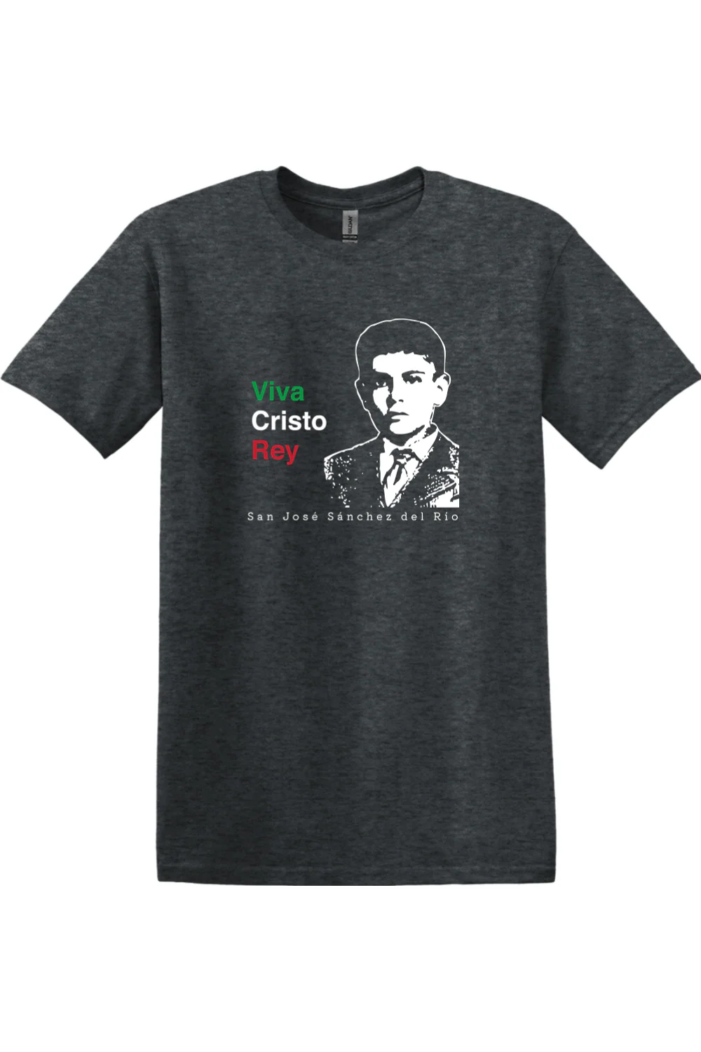 Viva Cristo Rey - St. Jose Sanchez del Rio Adult T-Shirt - Image 9