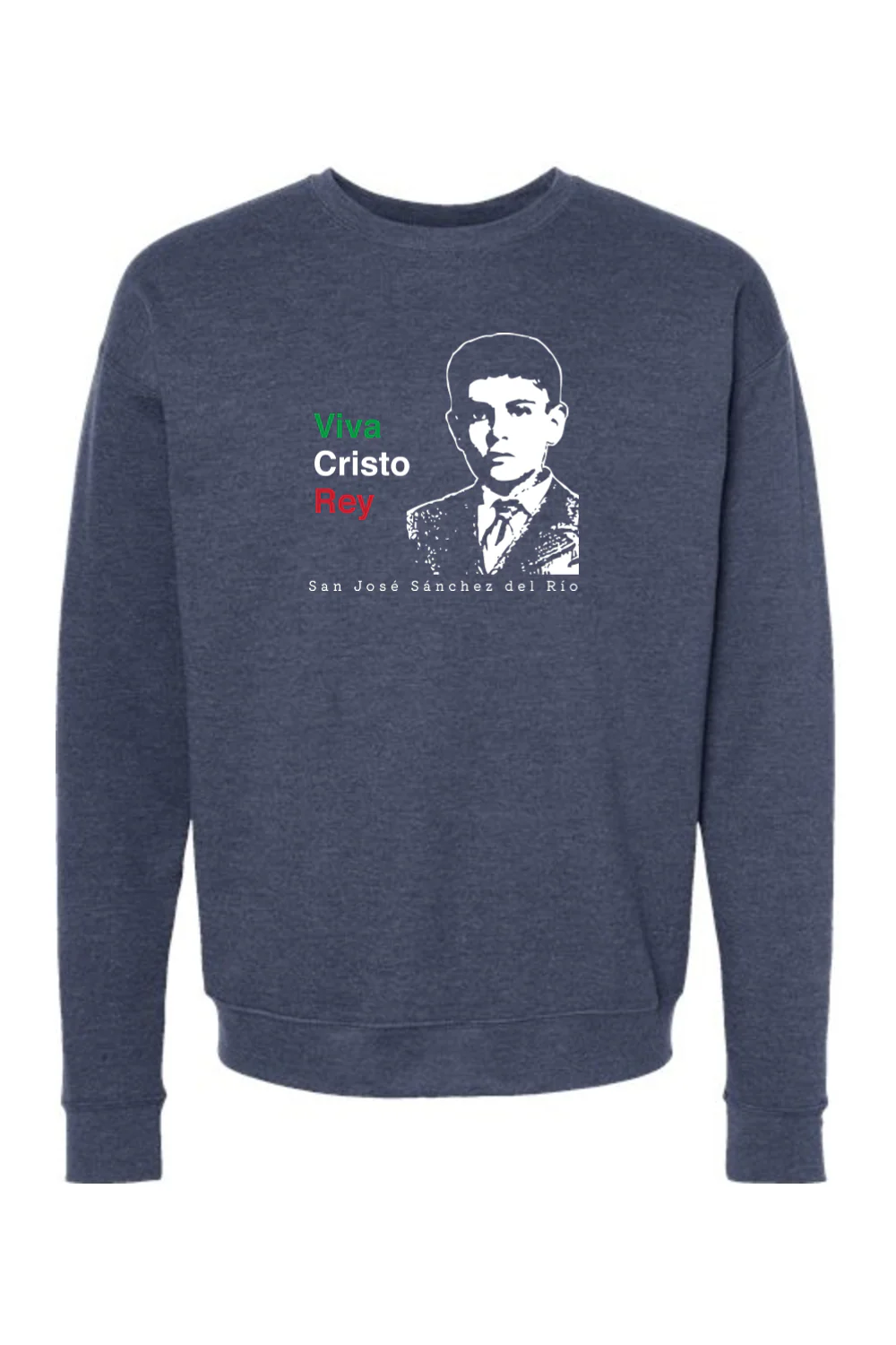Viva Cristo Rey - St. Jose Sanchez del Rio Crewneck Sweatshirt - Image 4
