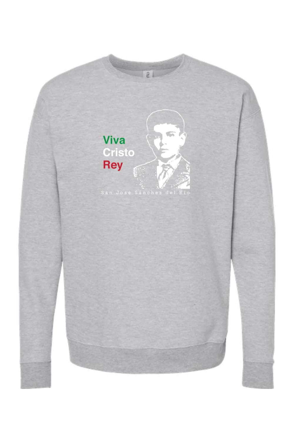 Viva Cristo Rey - St. Jose Sanchez del Rio Crewneck Sweatshirt - Image 5