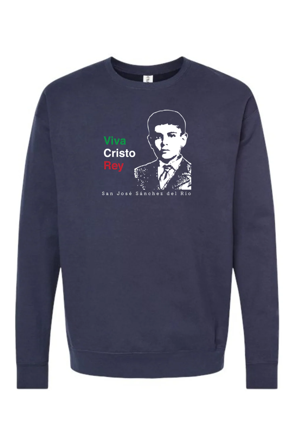 Viva Cristo Rey - St. Jose Sanchez del Rio Crewneck Sweatshirt - Image 6