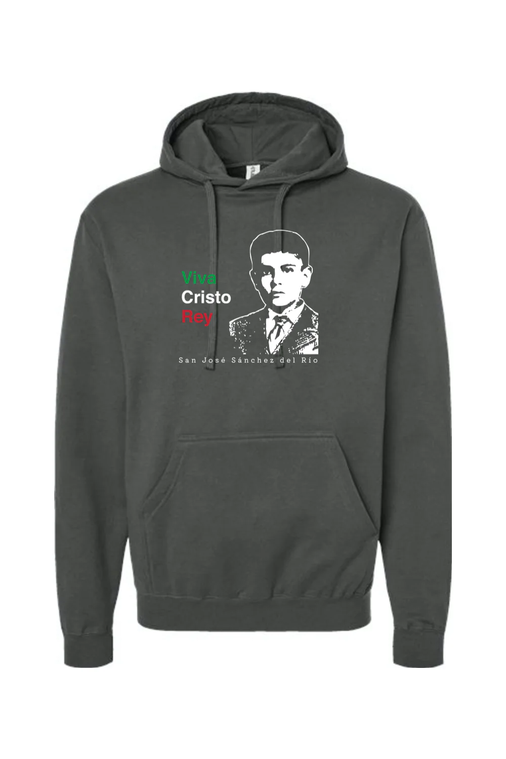 Viva Cristo Rey - St. Jose Sanchez del Rio Hoodie Sweatshirt - Image 3
