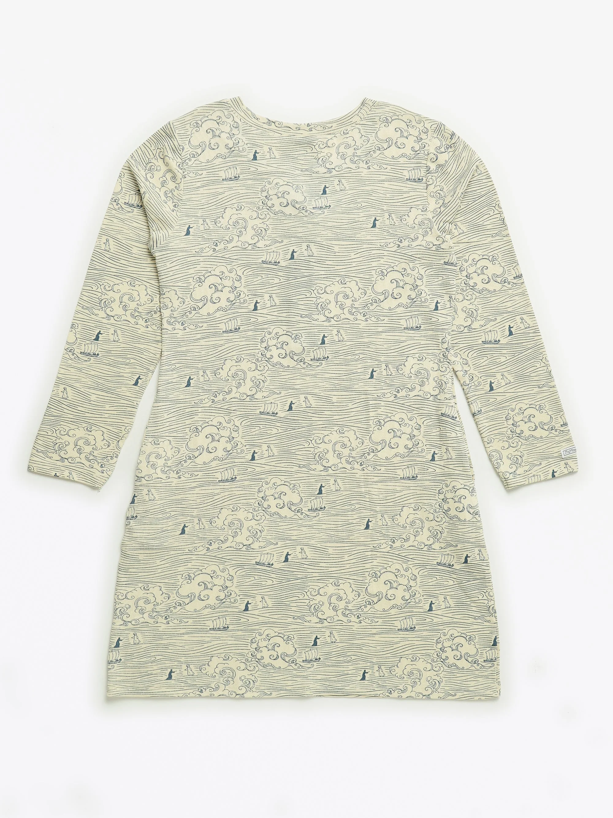 Walking on Water Womens Nightgown PJ Ribbed Cotton-Bamboo Blend - Image 3