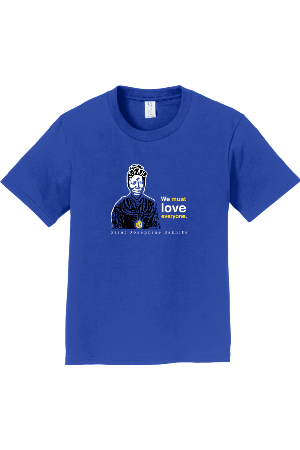 We Must Love Everyone – St. Josephine Bakhita - Youth T-Shirt - Image 3