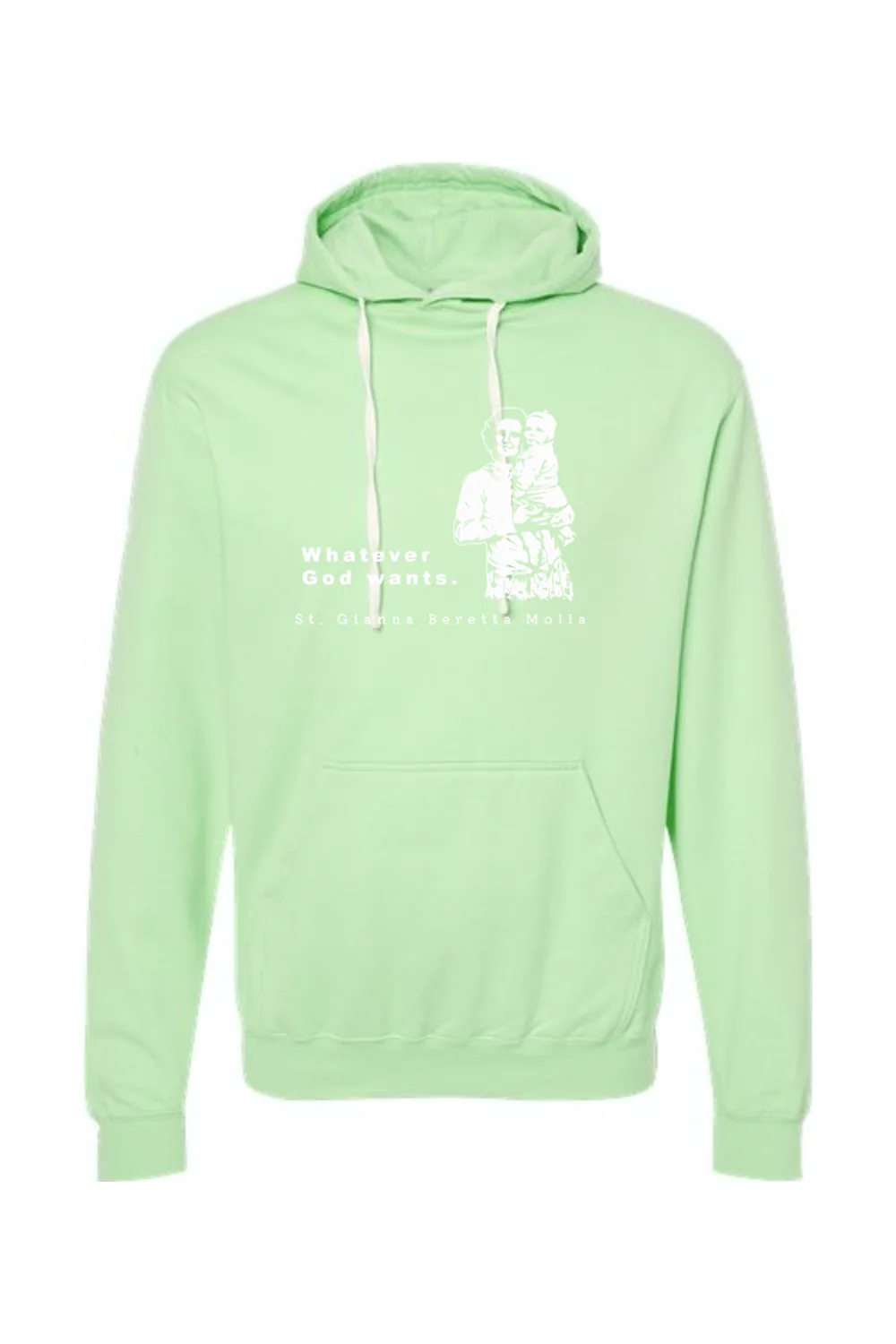 Whatever God Wants - St. Gianna Hoodie Sweatshirt - Image 10