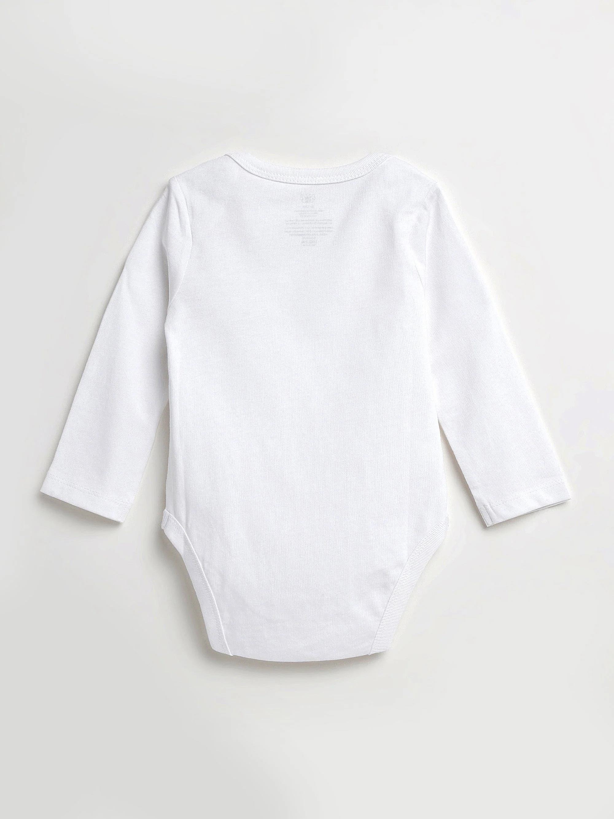 White Prayer Pocket Long Sleeve Bodysuit Cotton - Image 8