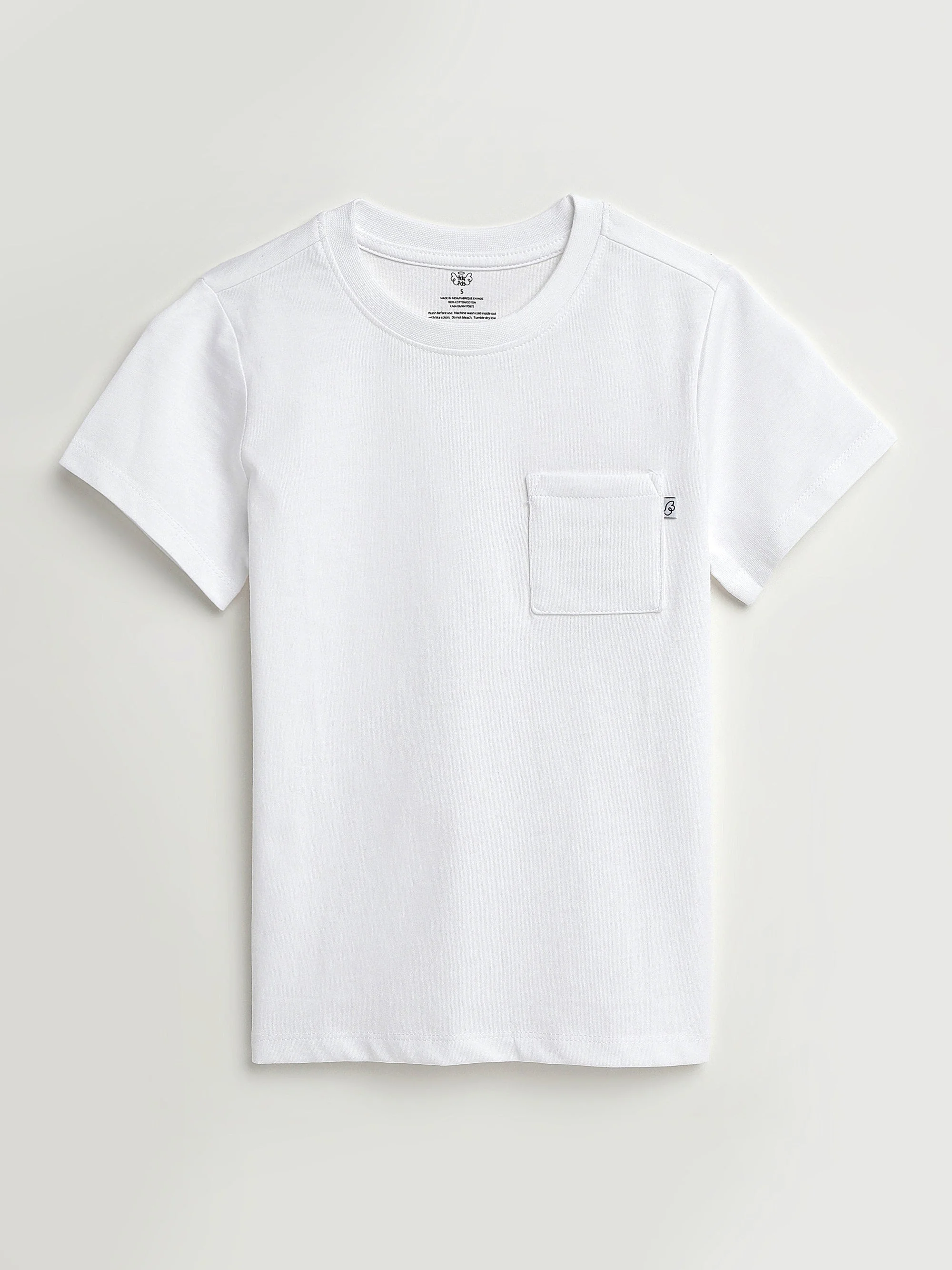 White Prayer Pocket Short Sleeve T-Shirt Cotton