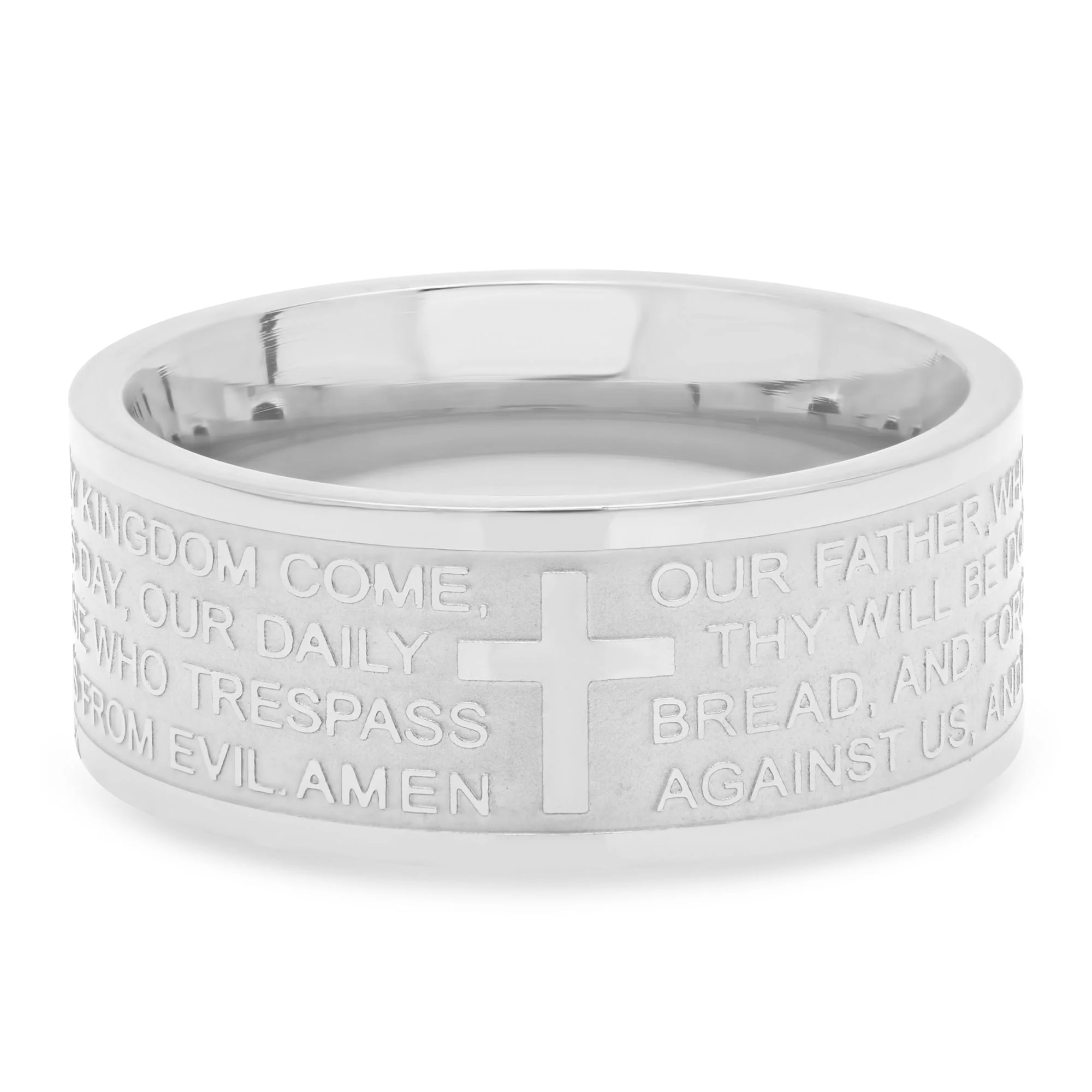 Wide Banded Lord's Prayer Ring - Image 7