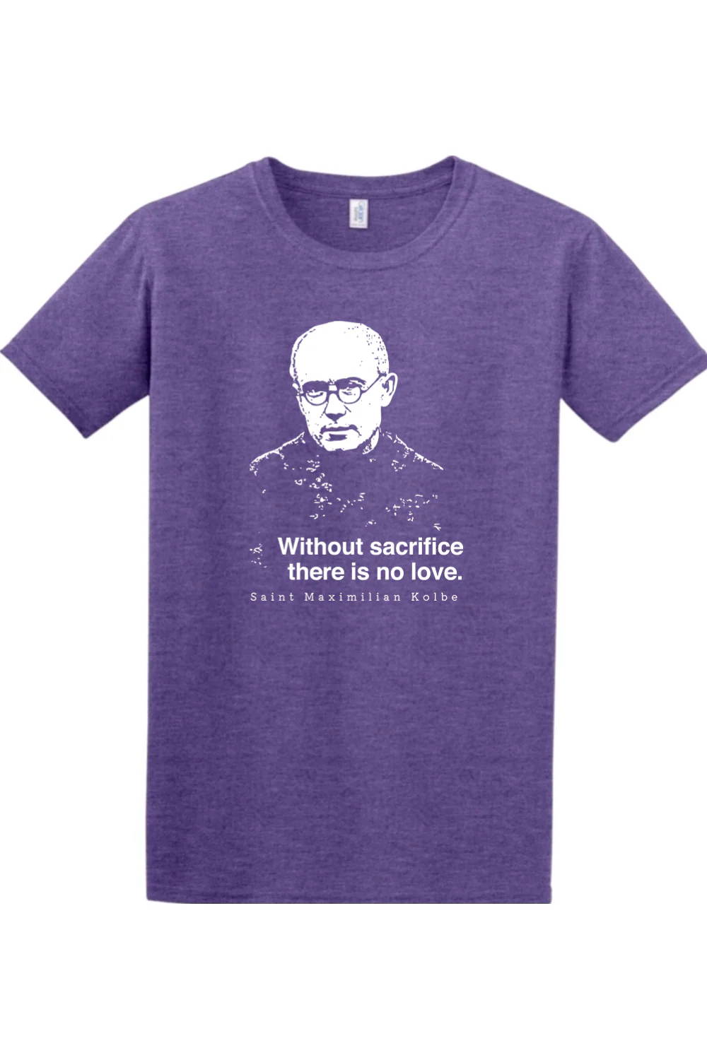 Without Sacrifice - St. Maximilian Kolbe Adult T-Shirt - Image 6
