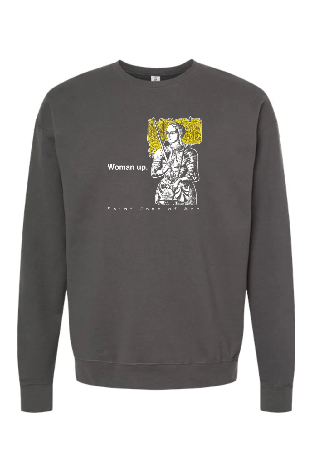 Woman Up - St. Joan of Arc Crewneck Sweatshirt - Image 2