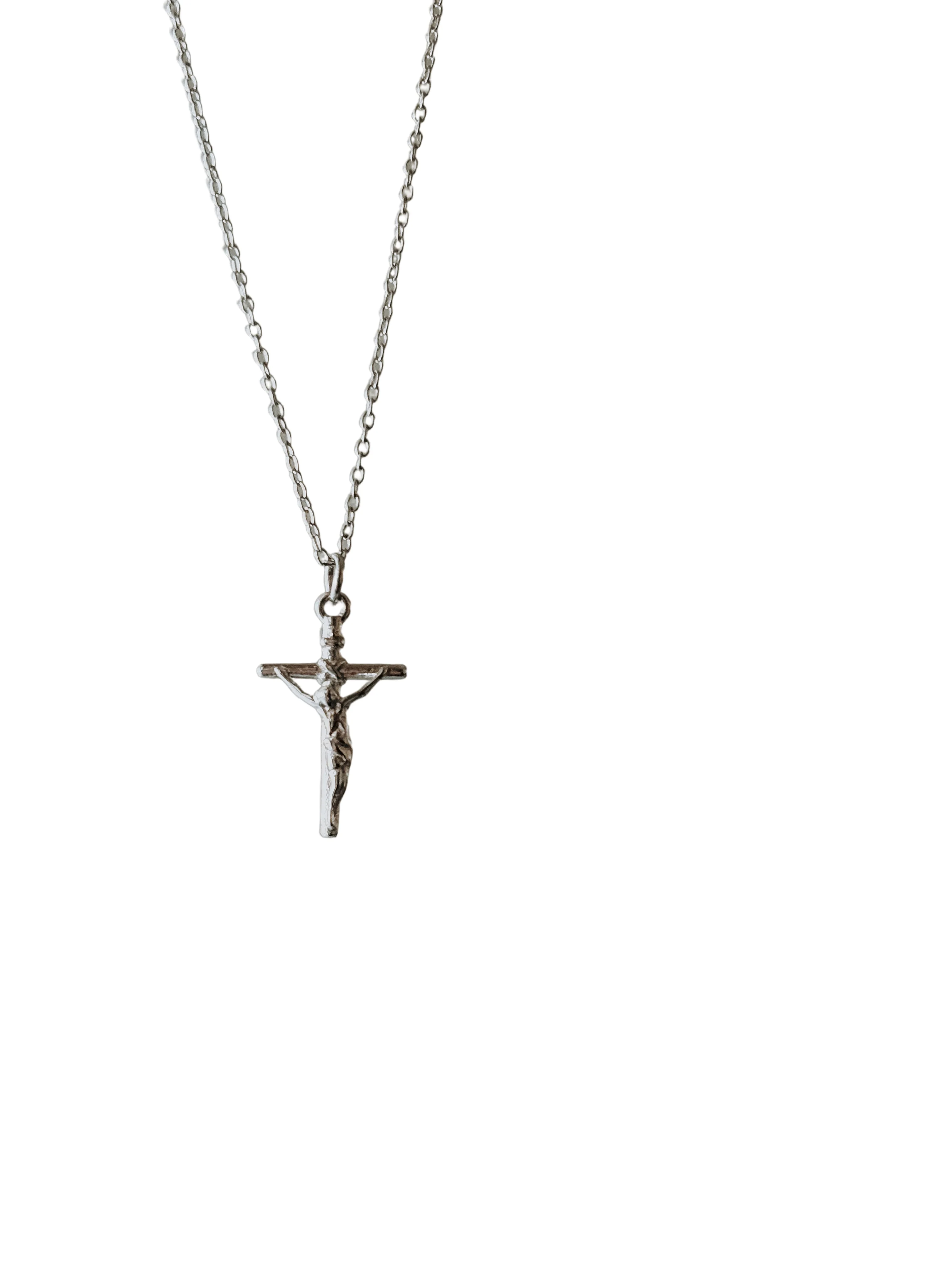 Women's Silver Crucifix Necklace