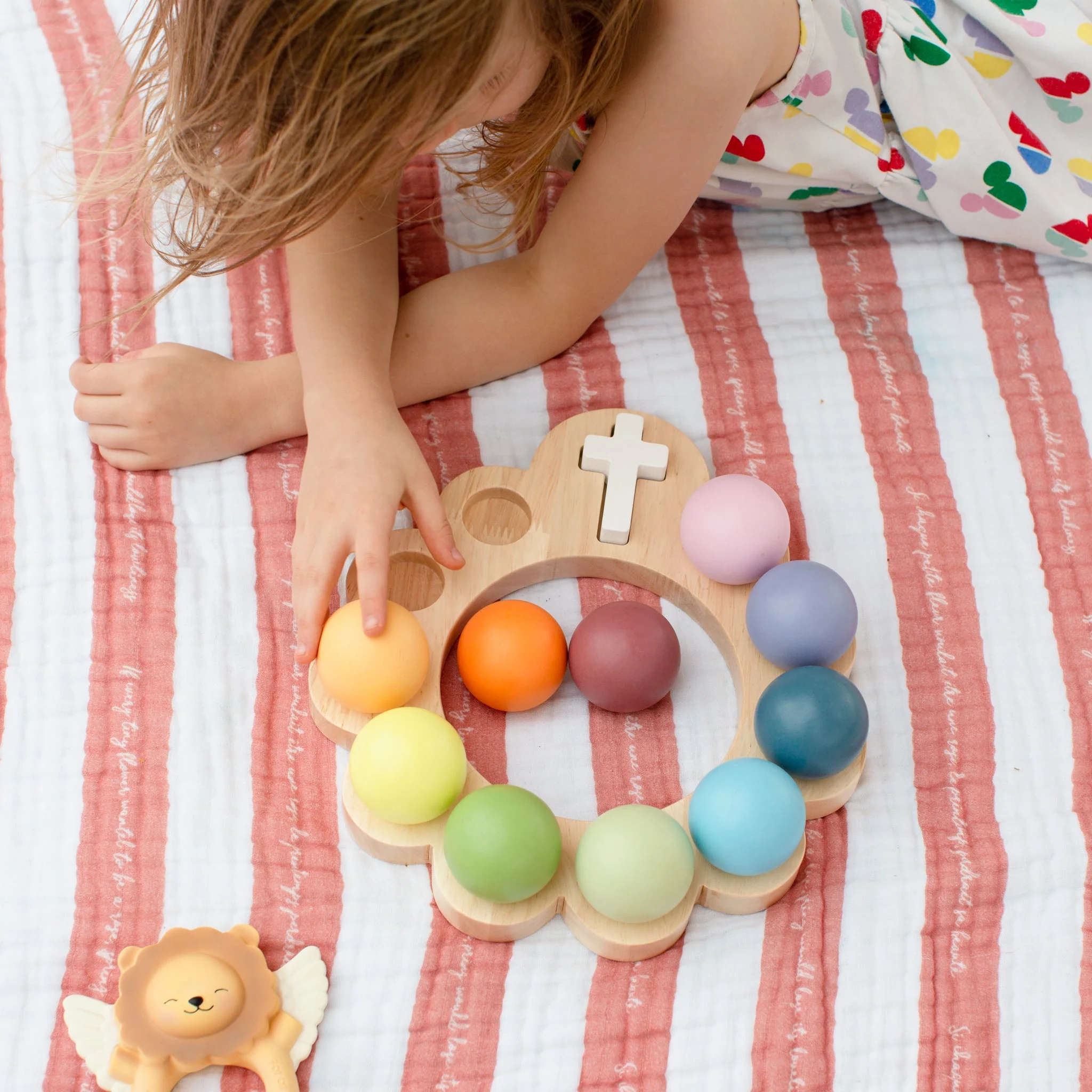Wooden Decade Rosary Ball Set - Image 3