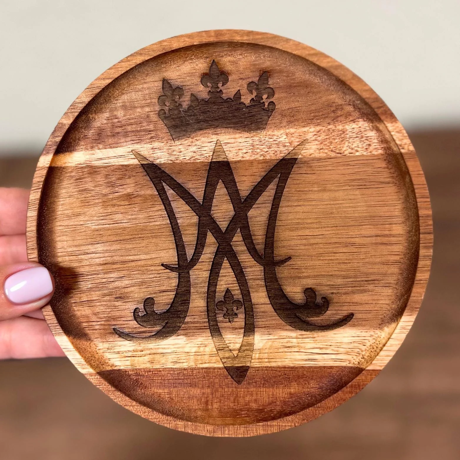 Wooden Rosary Dish