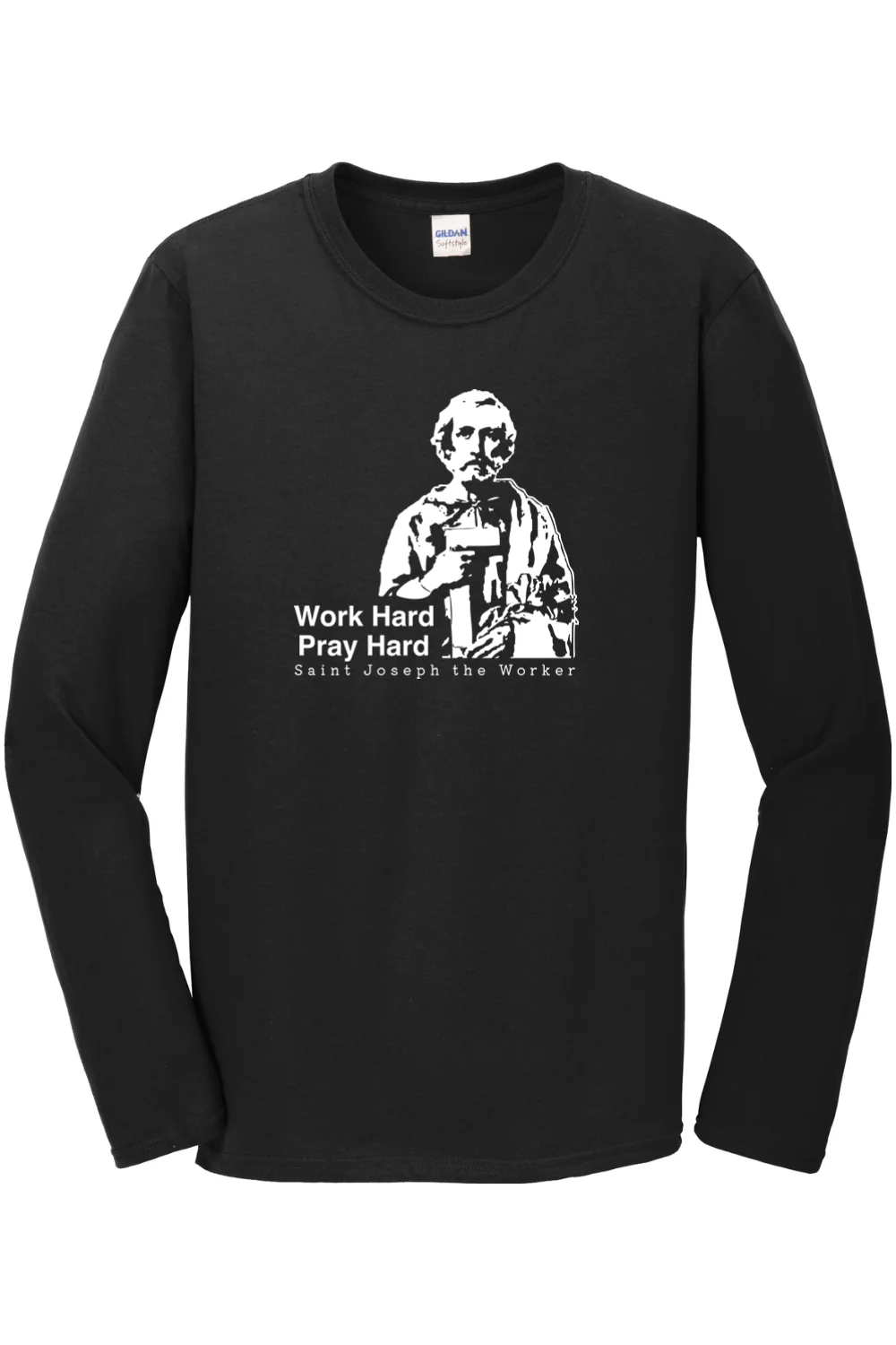Work Hard Pray Hard - St Joseph the Worker Long Sleeve - Image 5