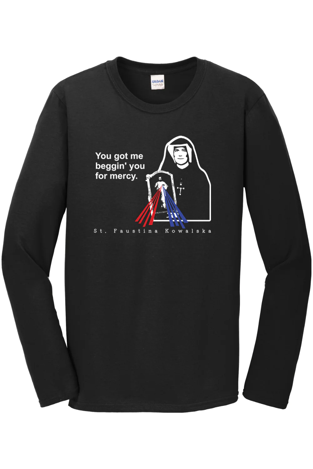 You Got Me Beggin' You For Mercy - St. Faustina Long Sleeve - Image 5