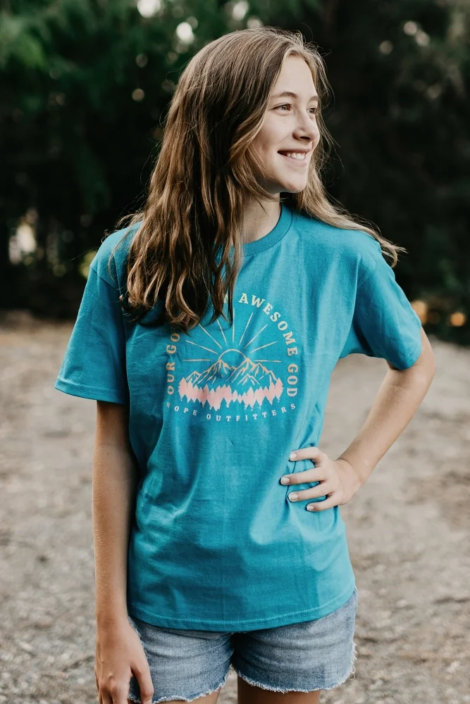 Youth Awesome God Tee - Image 4