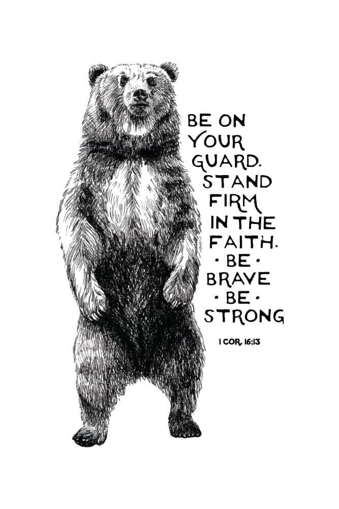 Youth Be Brave Bear Tee - Image 3